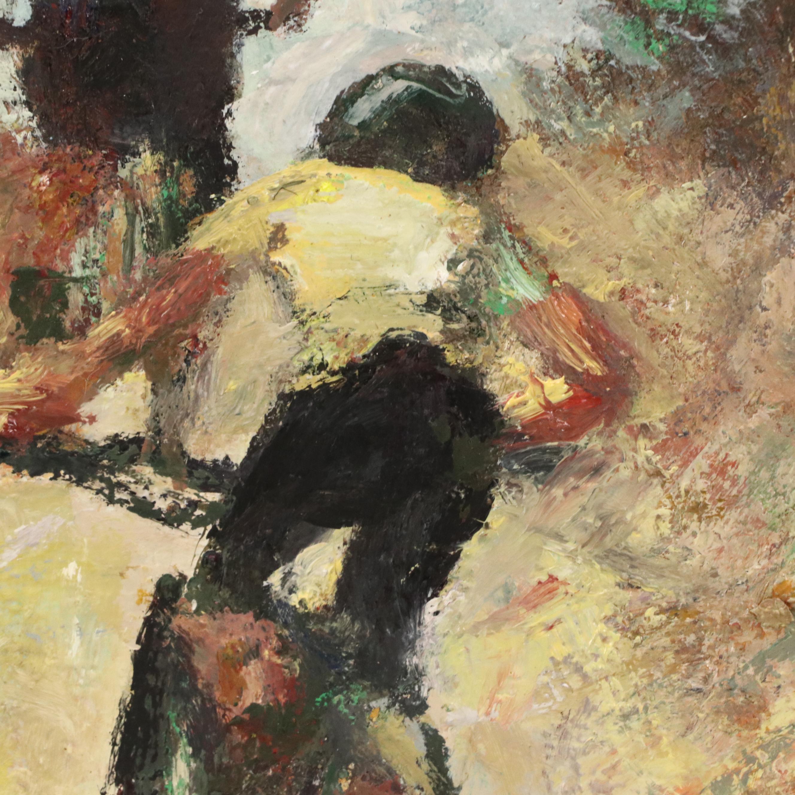 Kevin A. Kasik Oil Painting "Trail Biker Persuit!," 2025