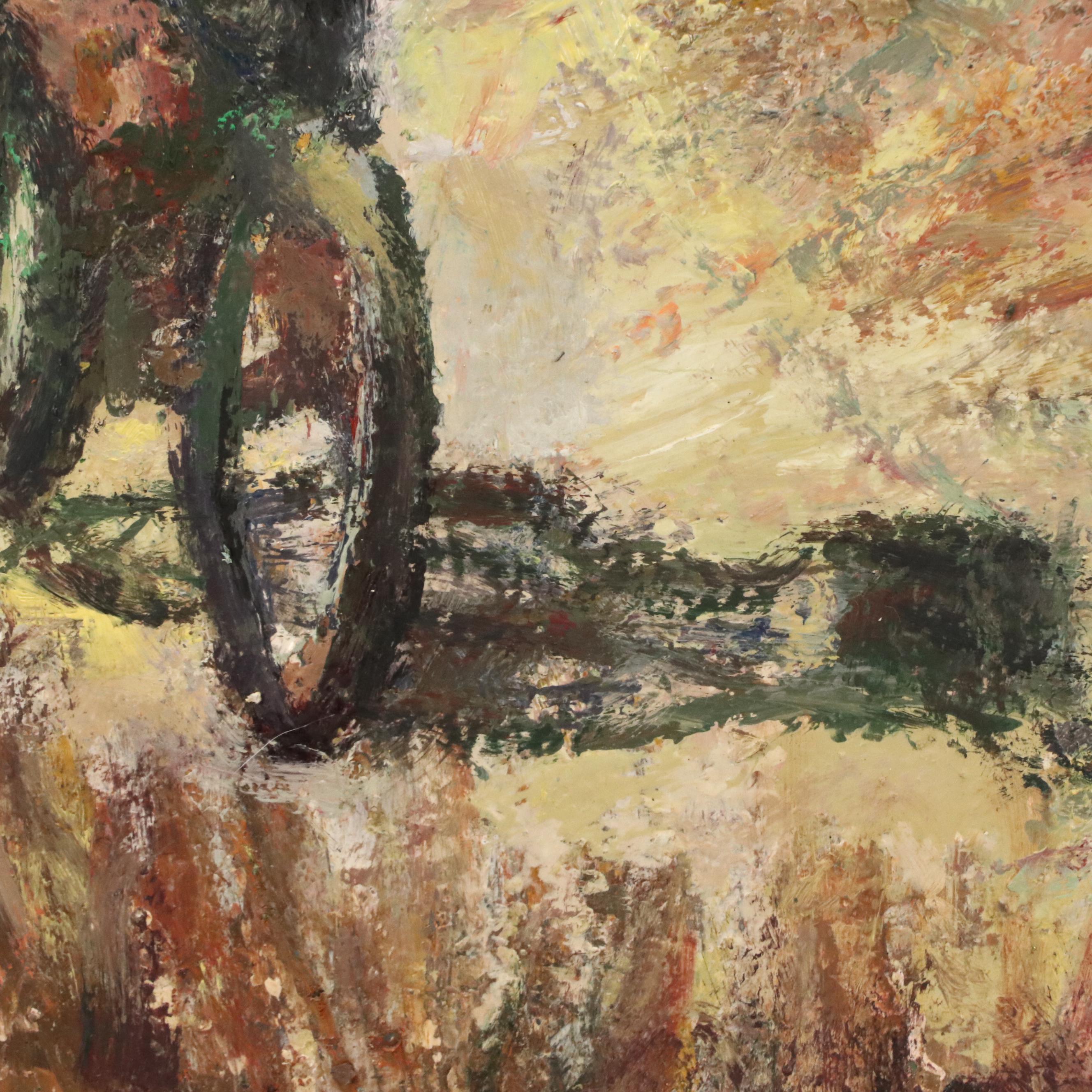 Kevin A. Kasik Oil Painting "Trail Biker Persuit!," 2025