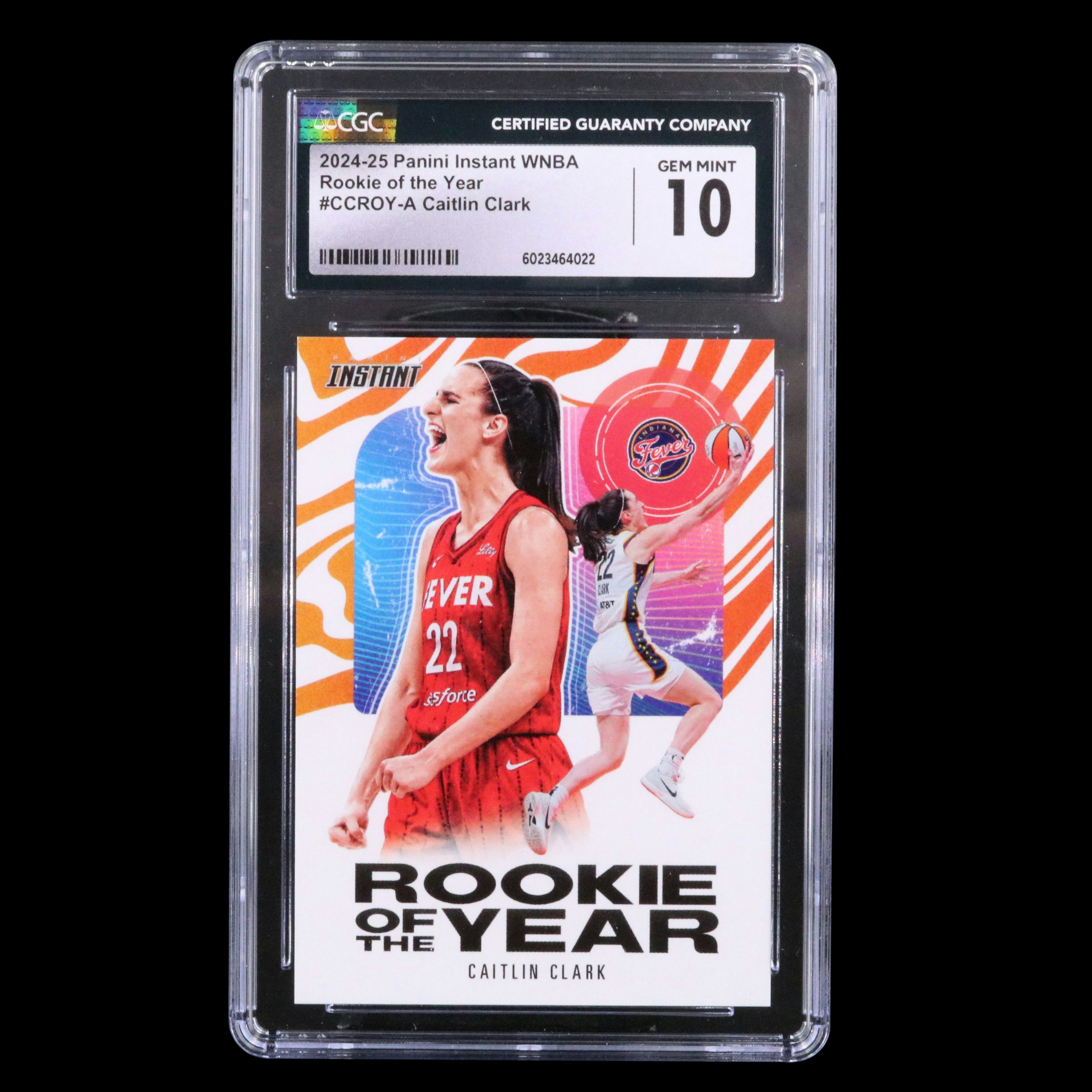 2024-25 Panini Instant Caitlin Clark Rookie of the Year Card Graded CGC 10