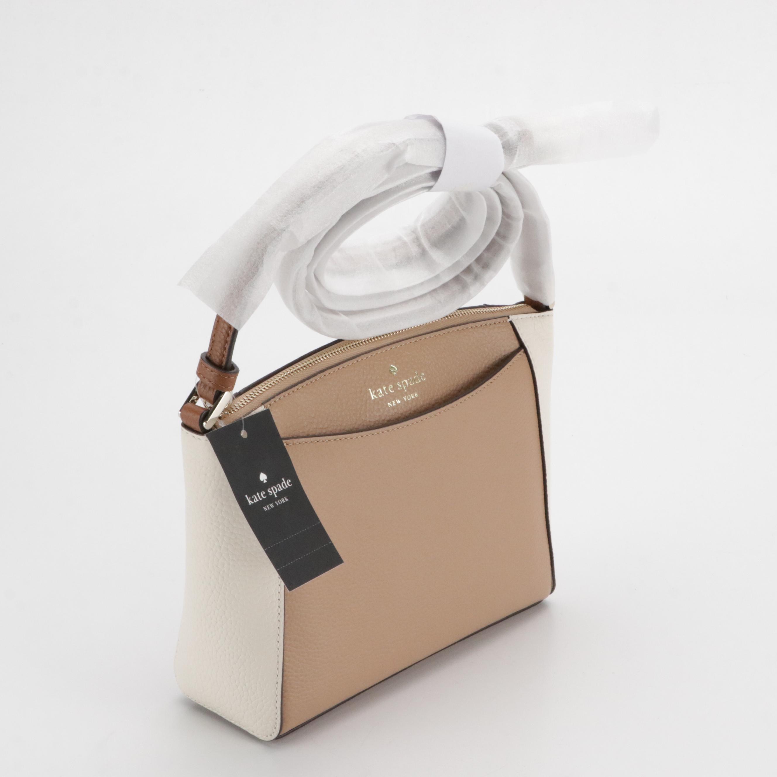 Kate Spade Monica Crossbody Bag in Color-Block Pebbled Leather, With Tags