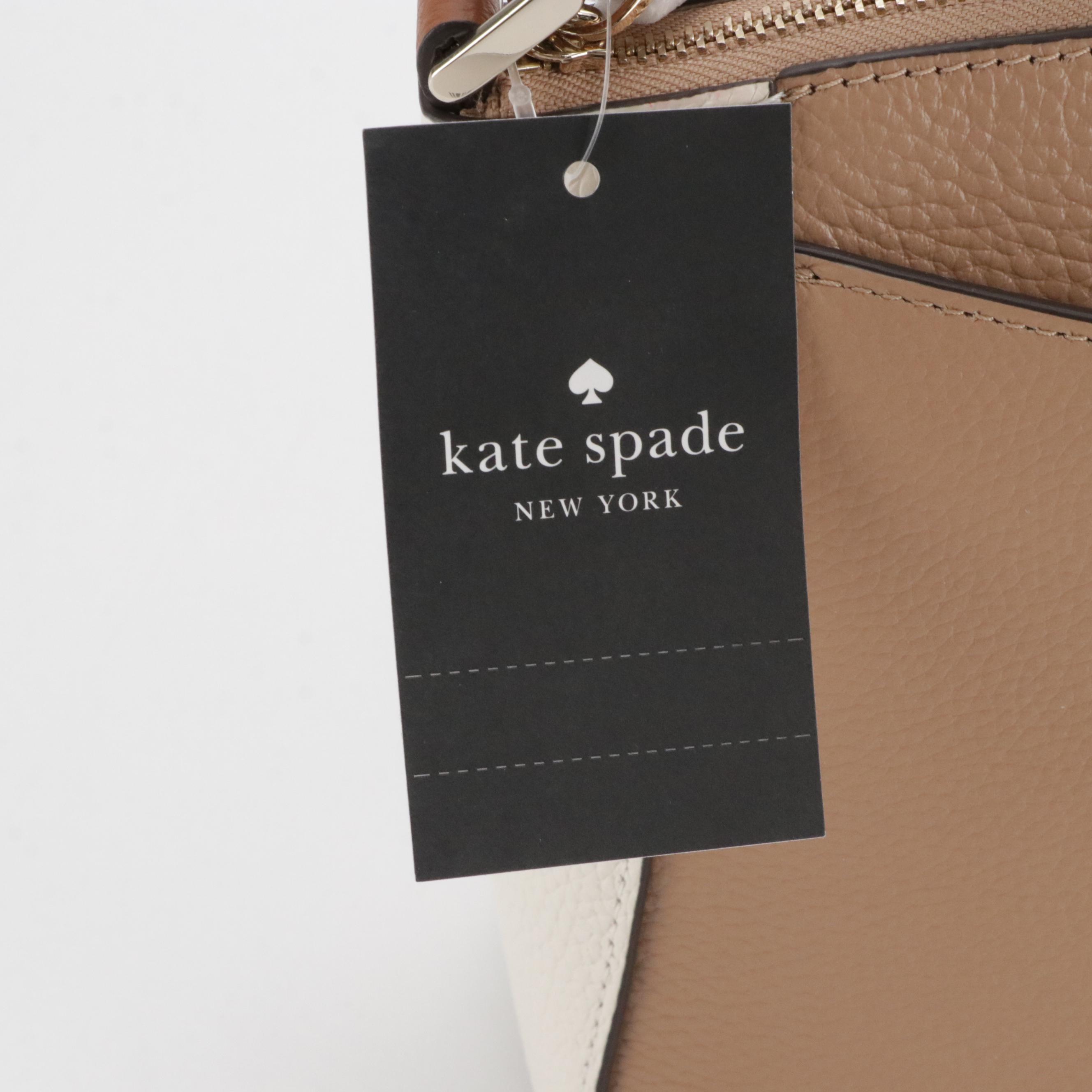 Kate Spade Monica Crossbody Bag in Color-Block Pebbled Leather, With Tags