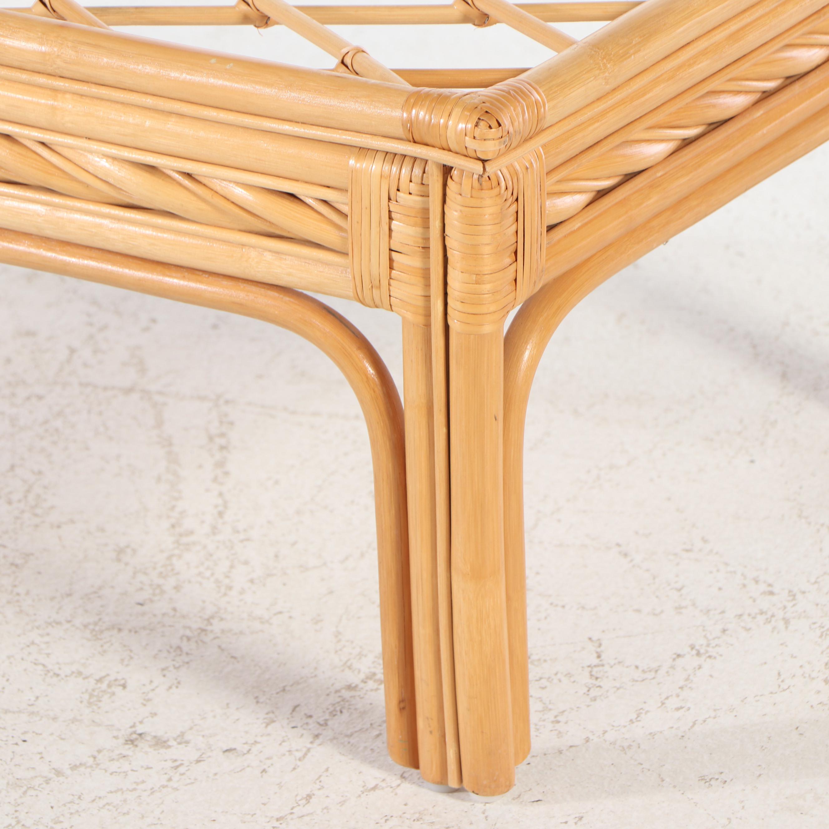 Rattan Patio Sofa and Coffee Table