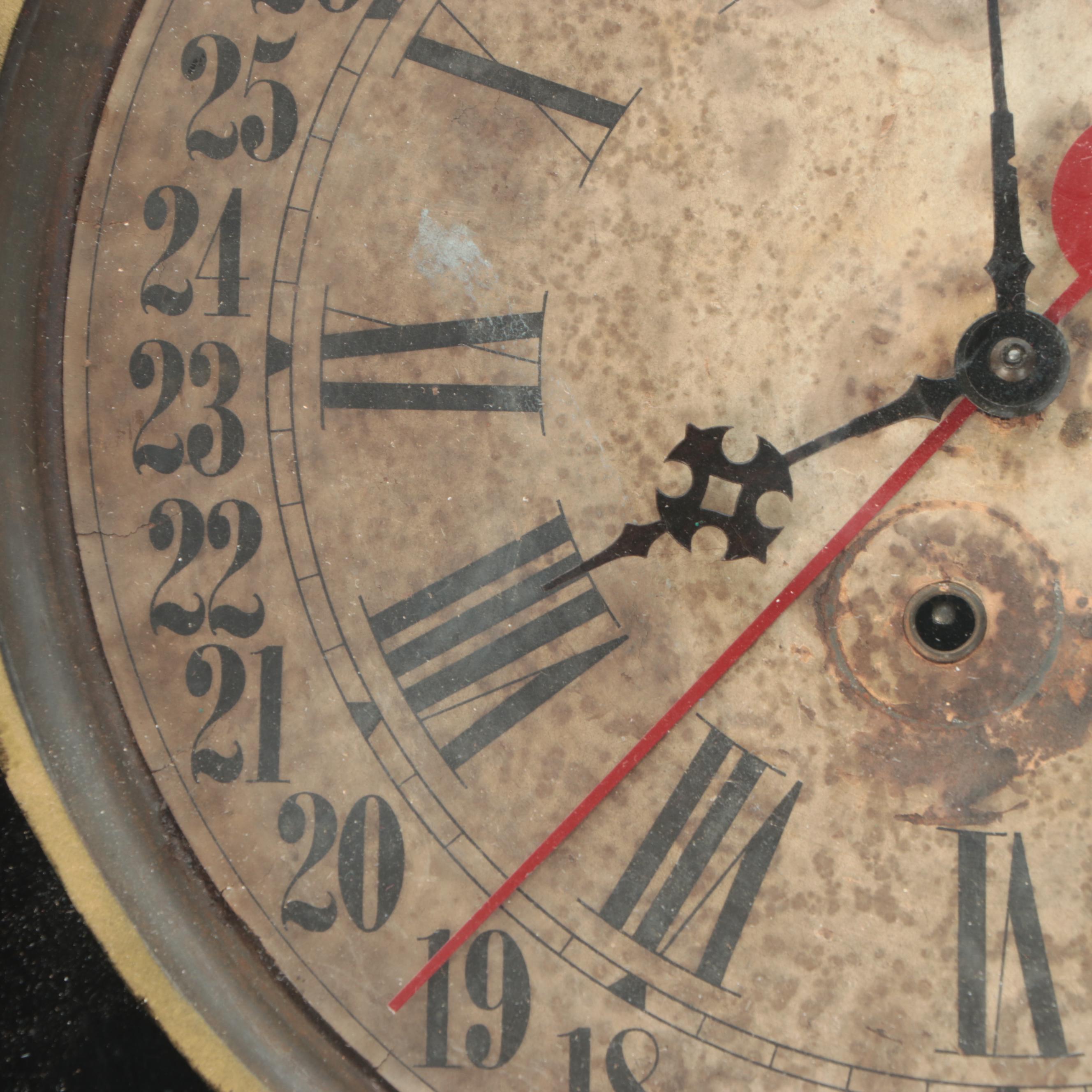 American Regulator Wood Wall Clock, Early 20th Century