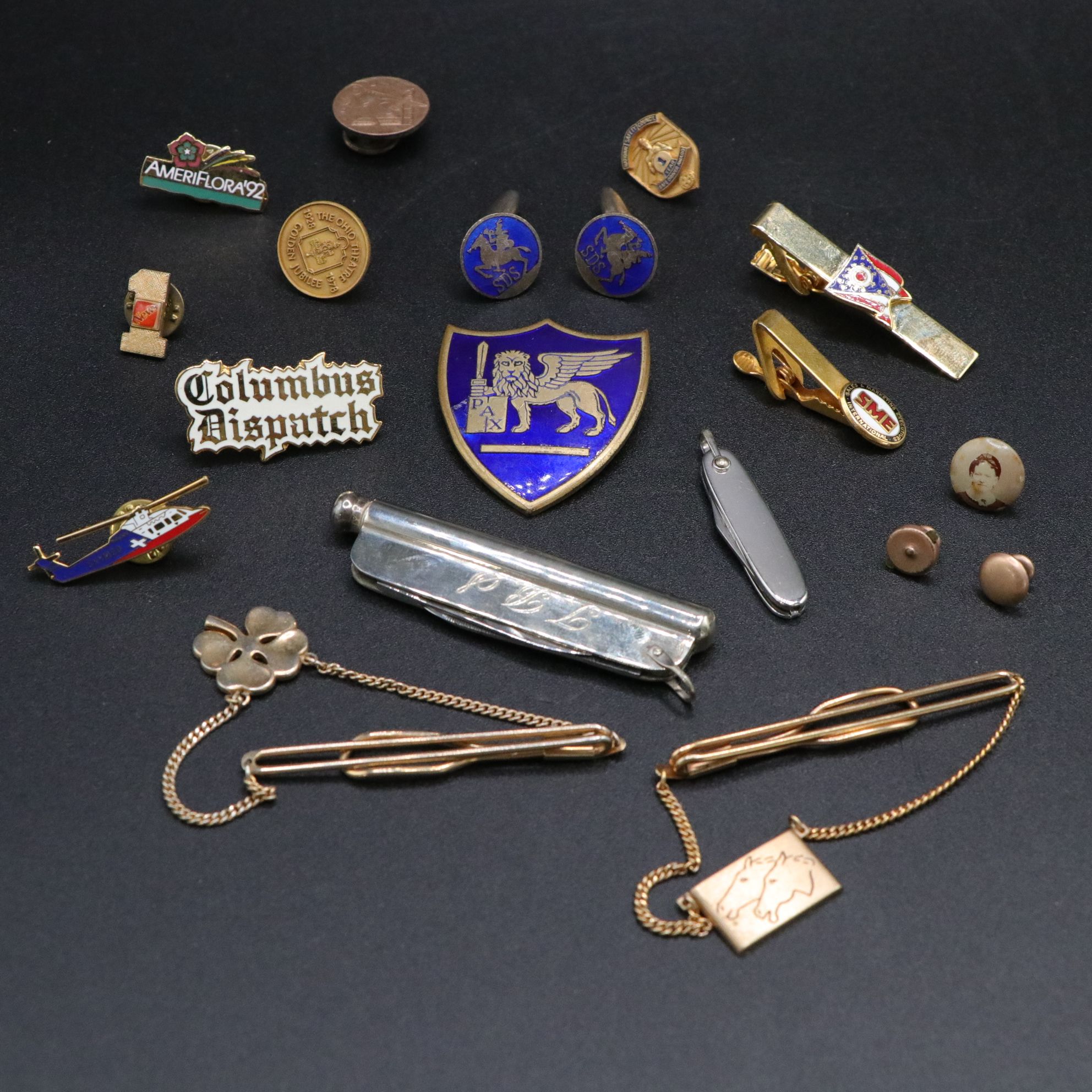 Assorted Pins, Tie Clips & Other Accessories