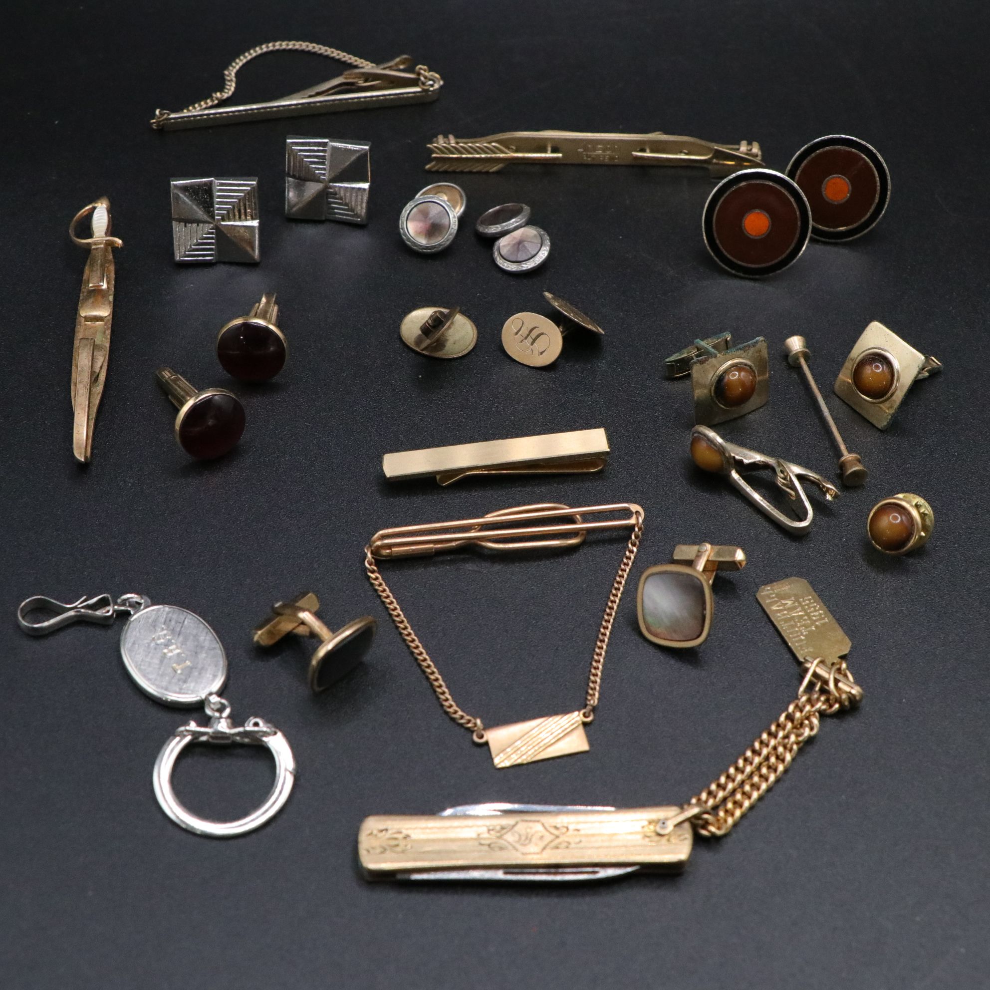 Gold Plated Tie Clips, Cuff Links & Other Accessories