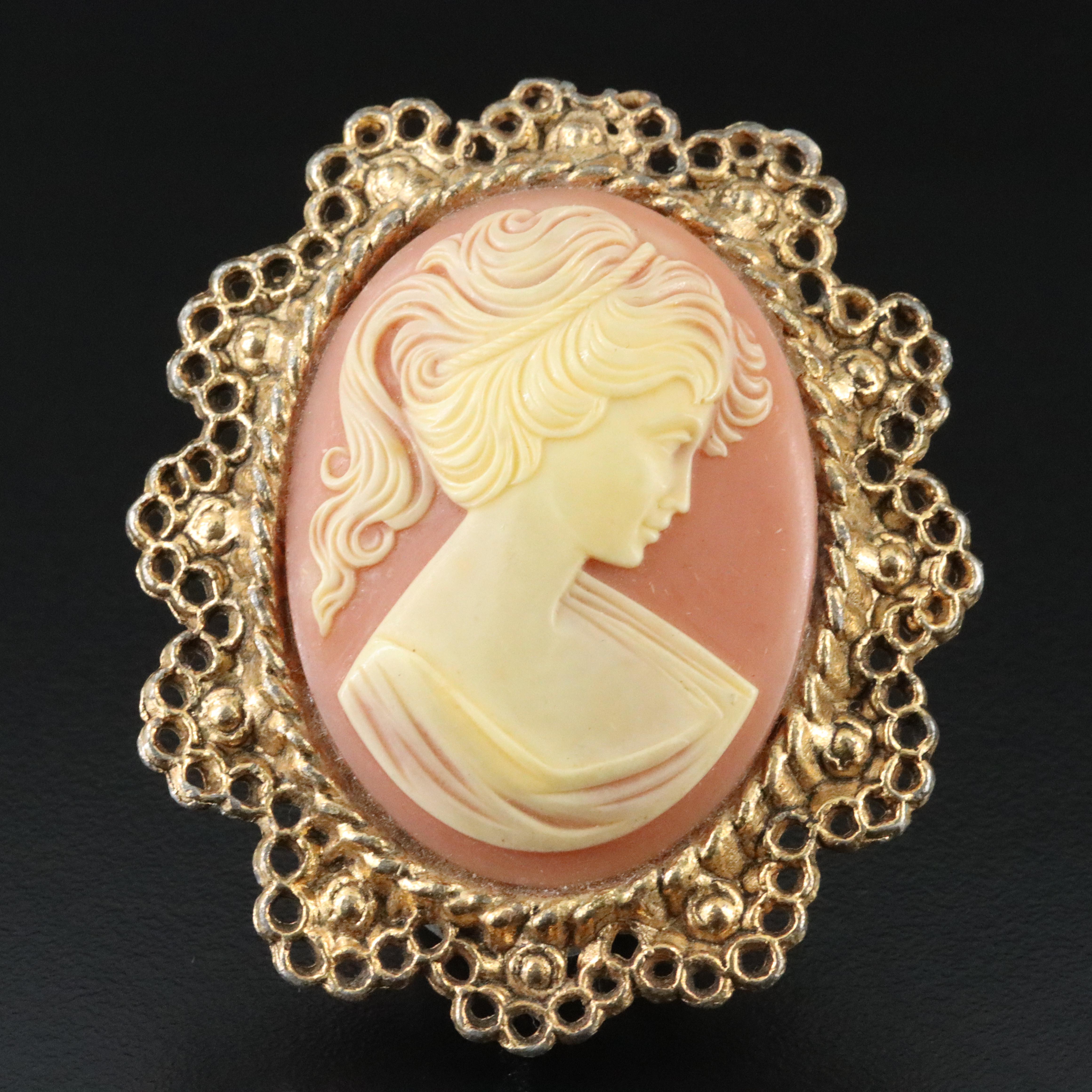 Cameo Converter Brooch