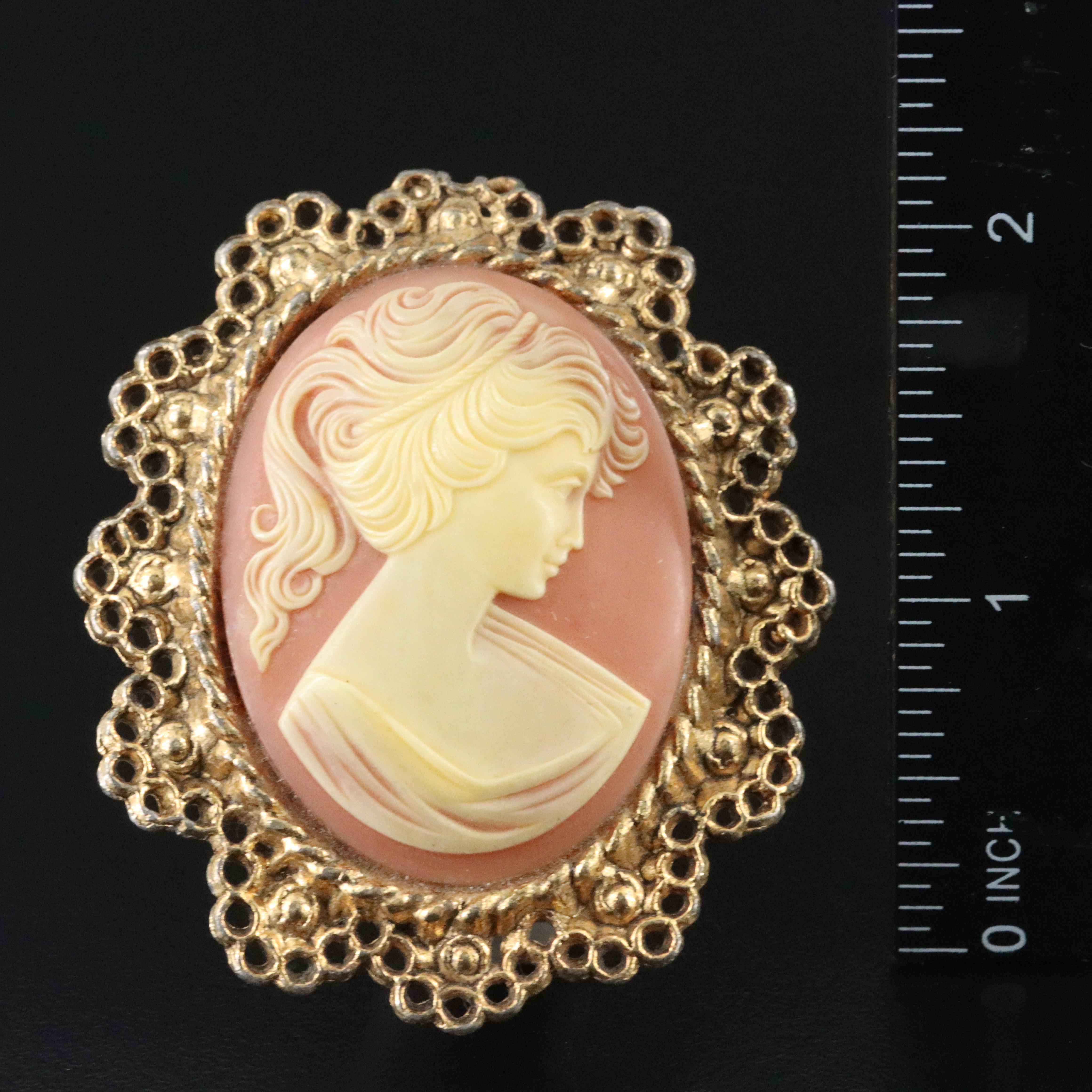Cameo Converter Brooch