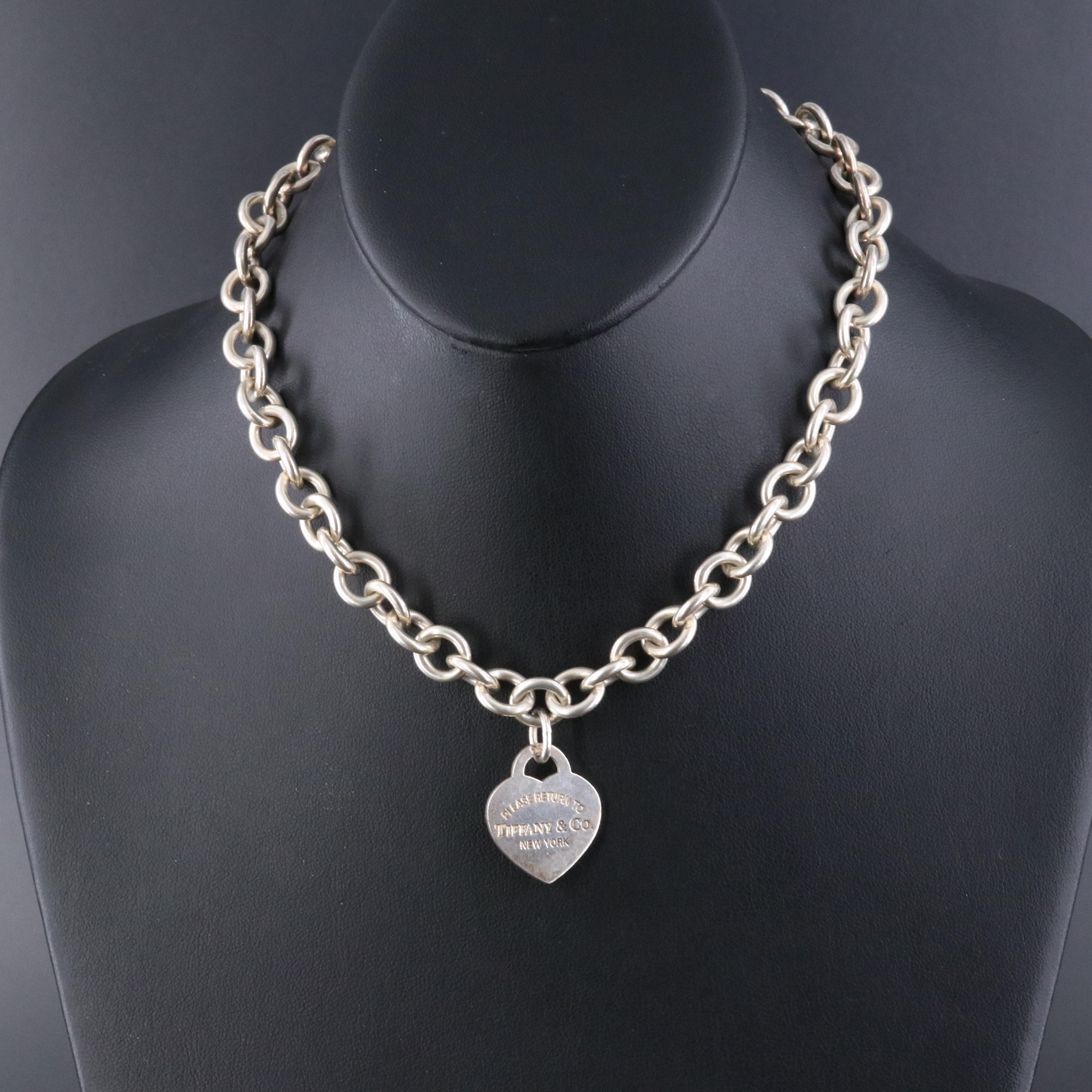 Tiffany & Co. Return to Tiffany Sterling Heart Tag Necklace
