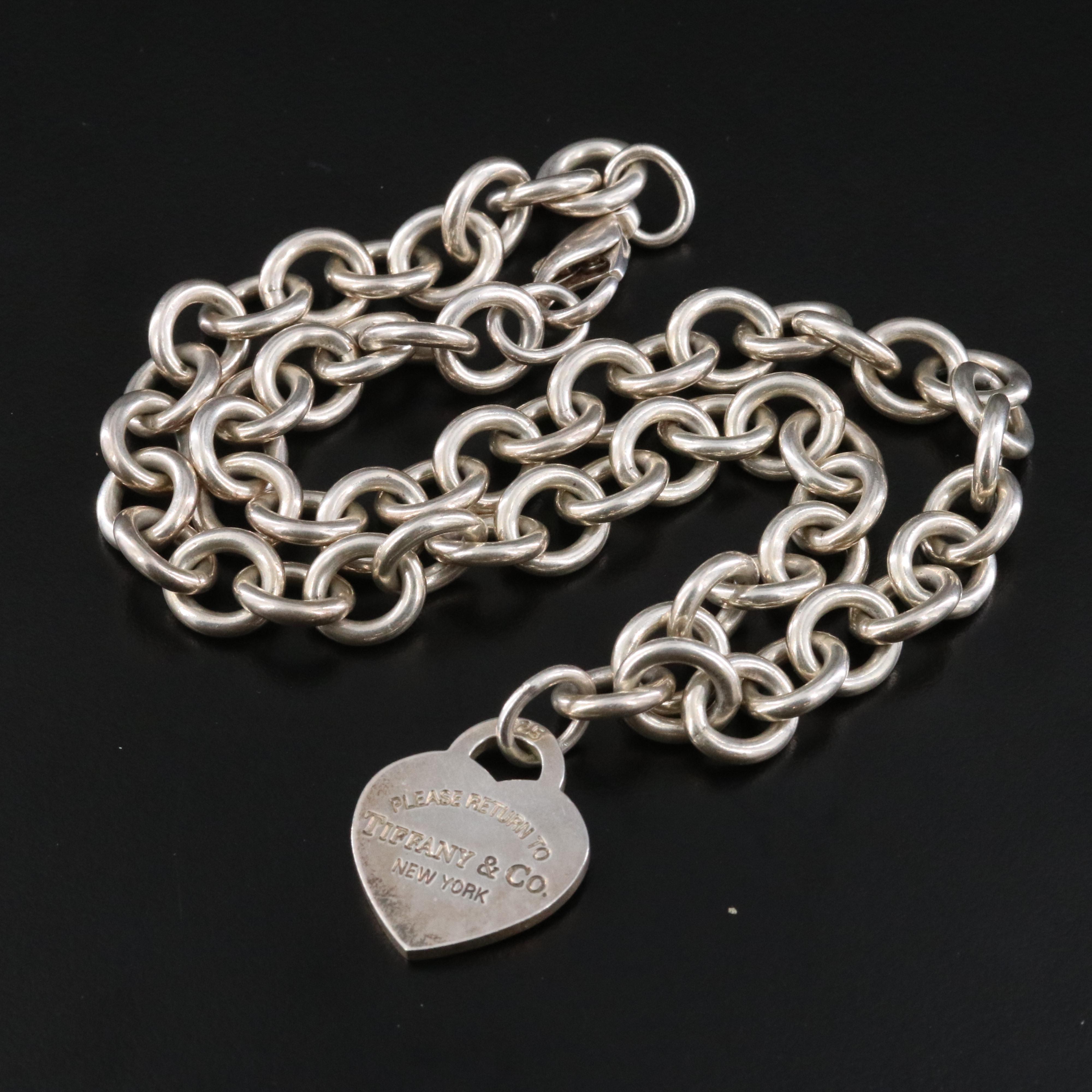 Tiffany & Co. Return to Tiffany Sterling Heart Tag Necklace