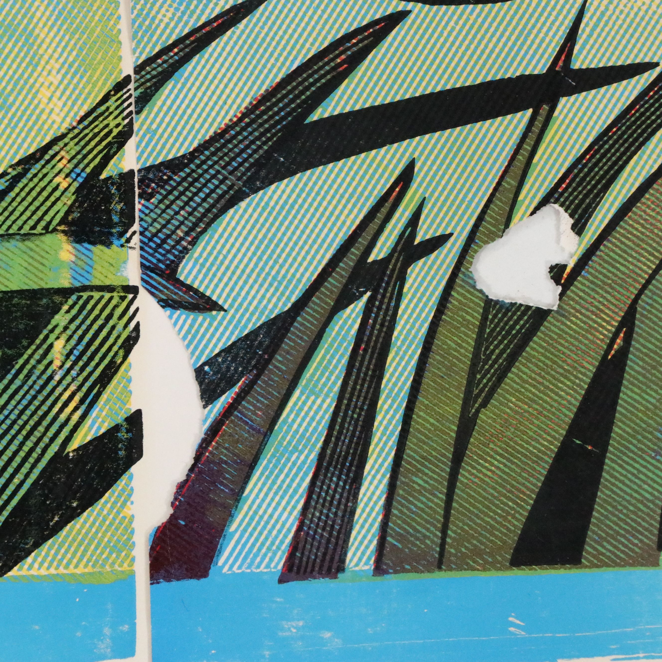 Roaring Tiger Block-Printed Four-Sheet Billboard Stock Poster, Circa 1960