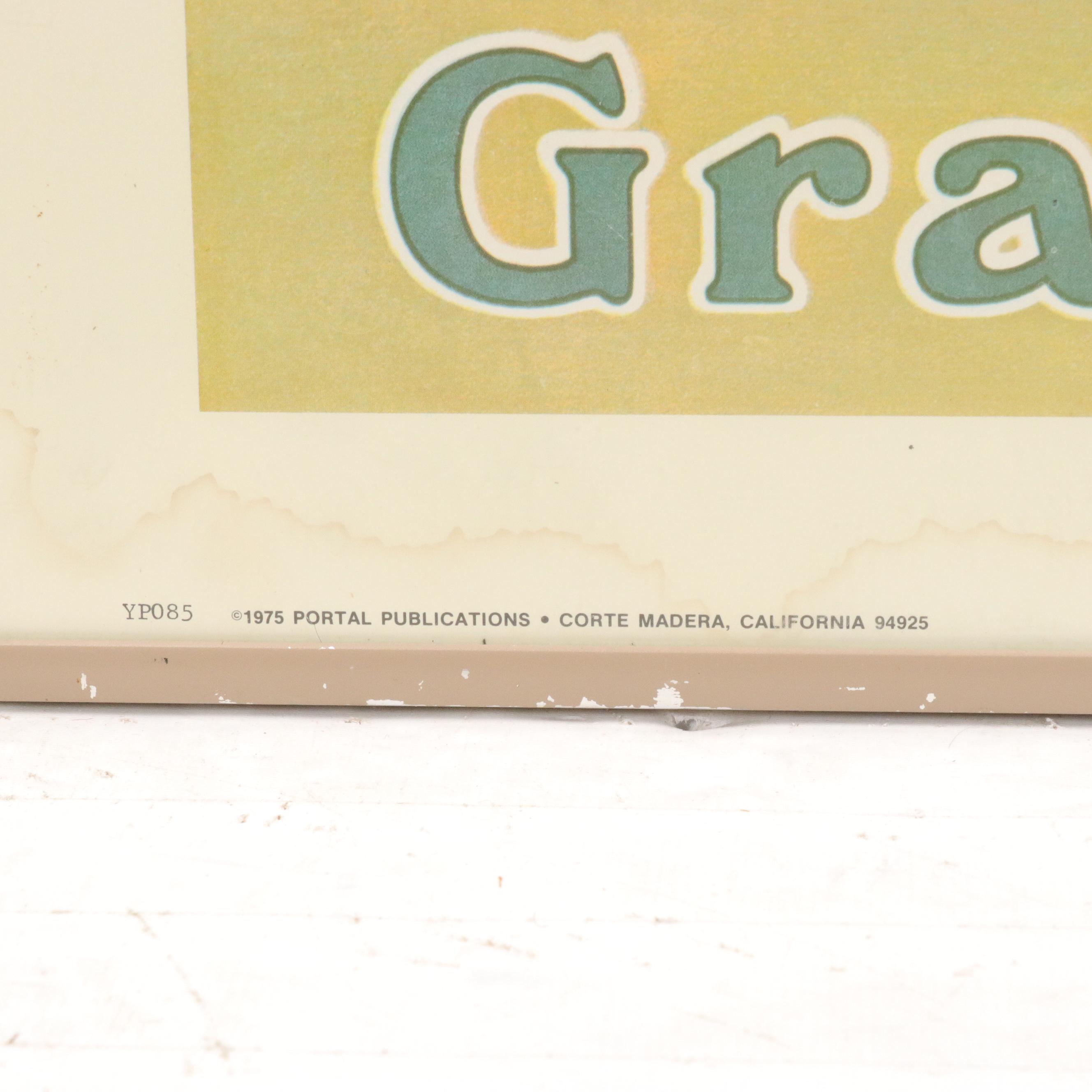 Offset Lithograph Advertising Poster "To School Well Fed on Grape-Nuts," 1975