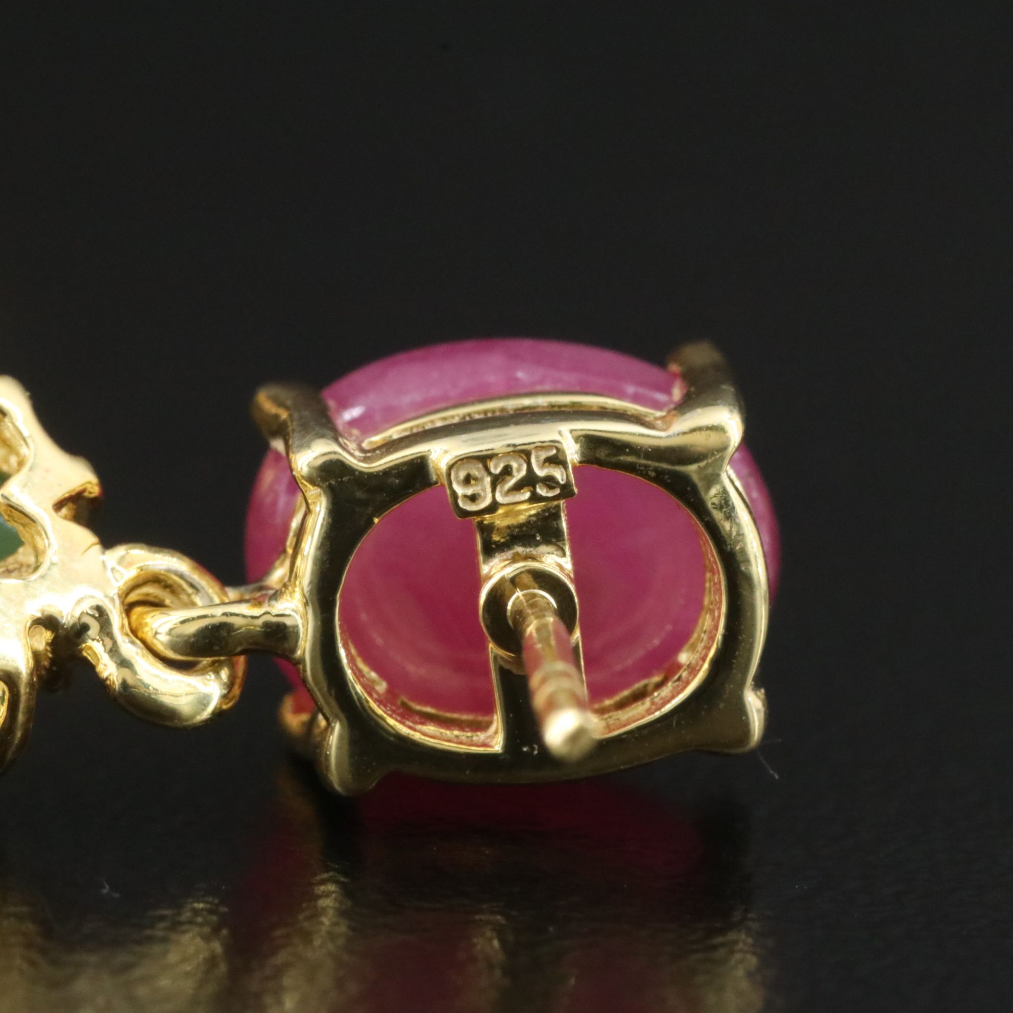 Sterling Filled Corundum, Pearl and Gemstone Earrings