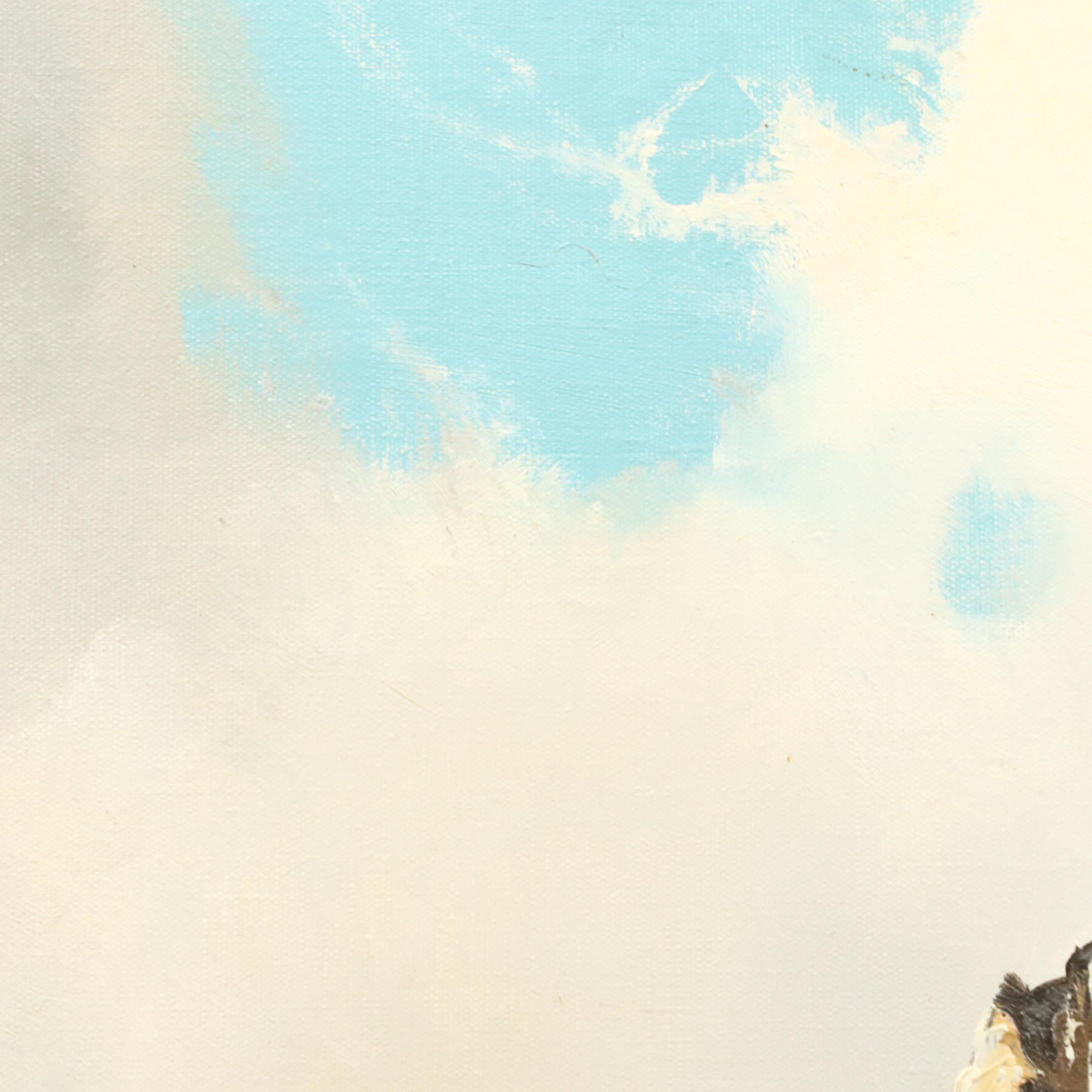 J.E. Lemke Landscape Oil Painting of Mountain Ridge, 20th Century