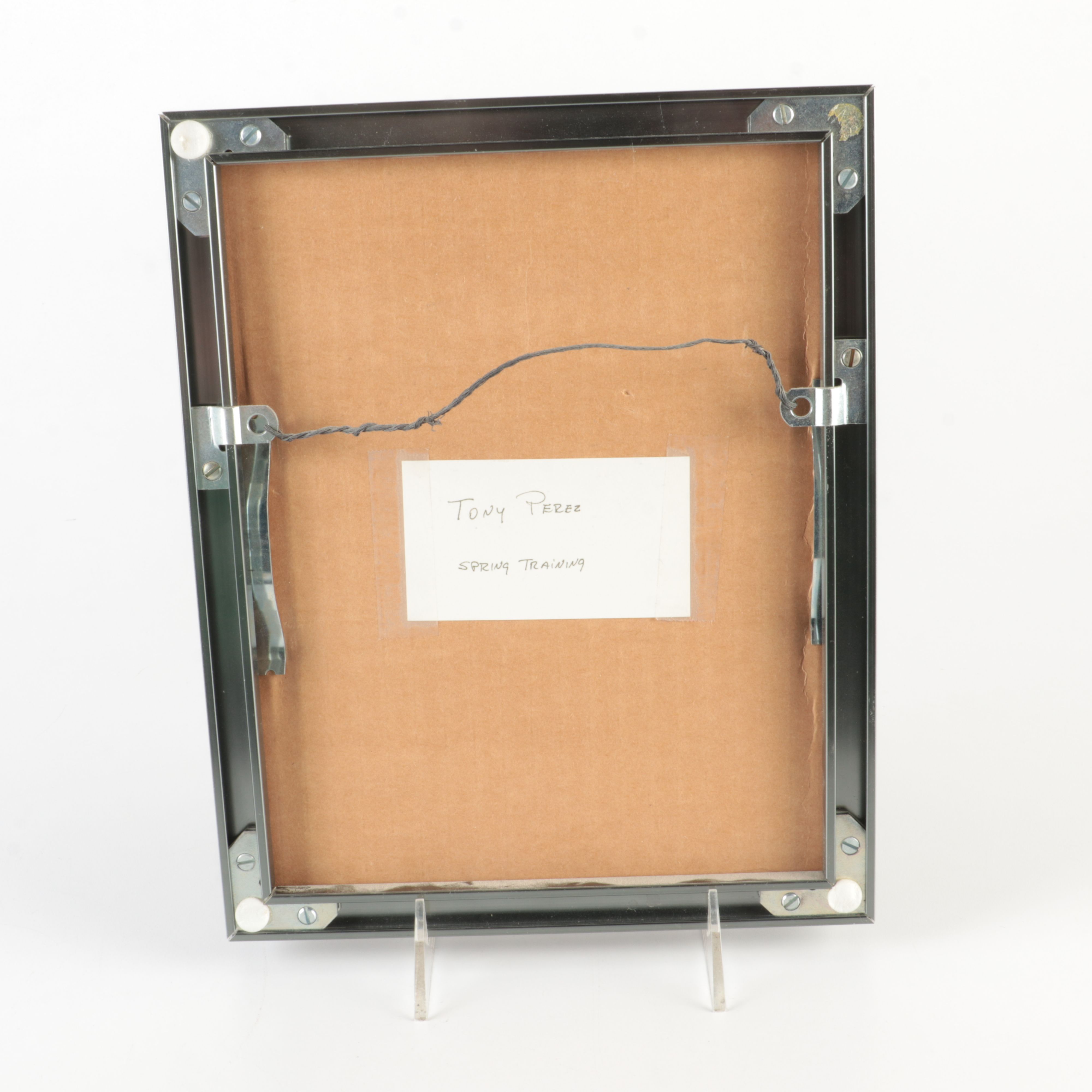 Four Cincinnati Reds Signed and Framed Photos, Including Perez and Concepcion