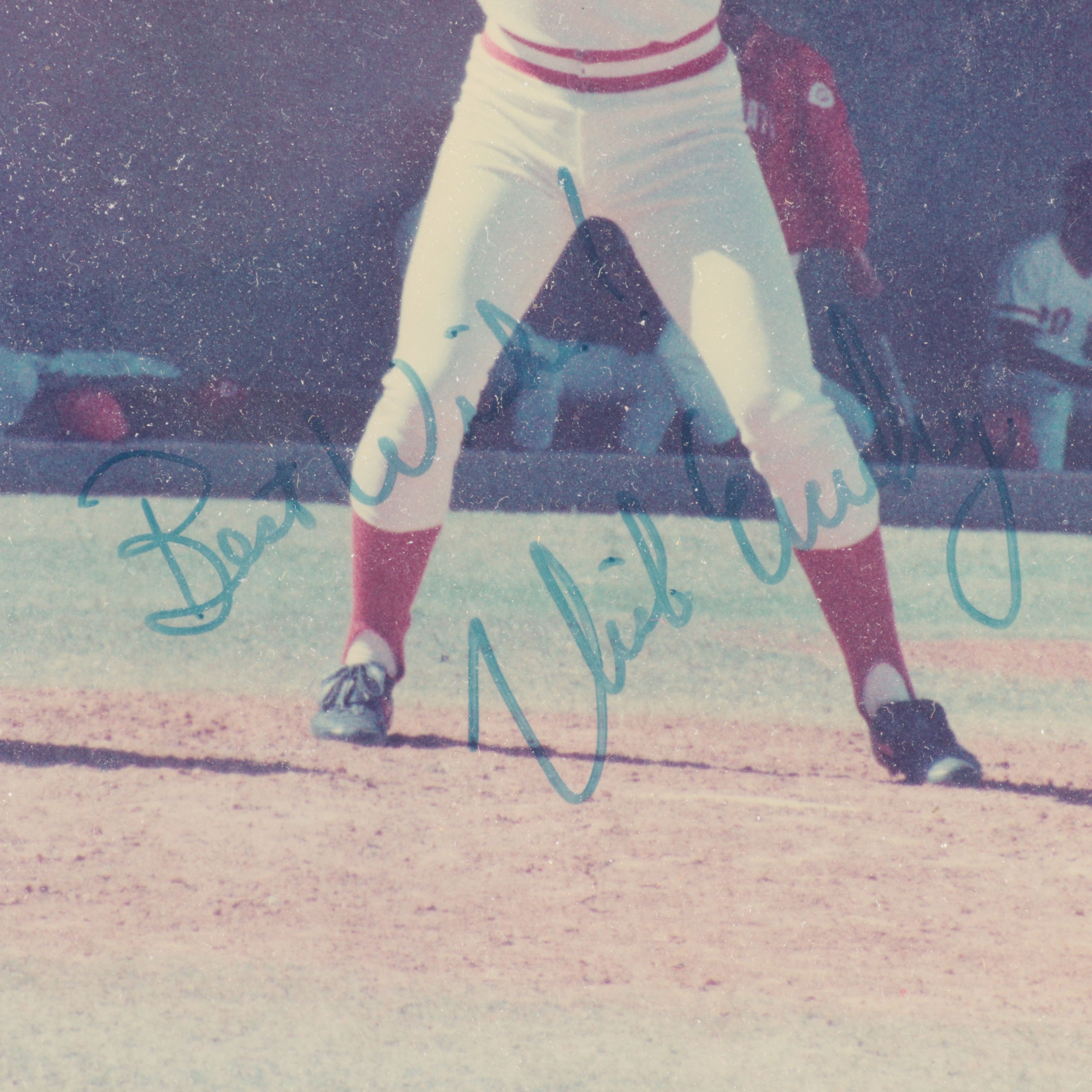 Four Cincinnati Reds Signed and Framed Photos, Including Perez and Concepcion