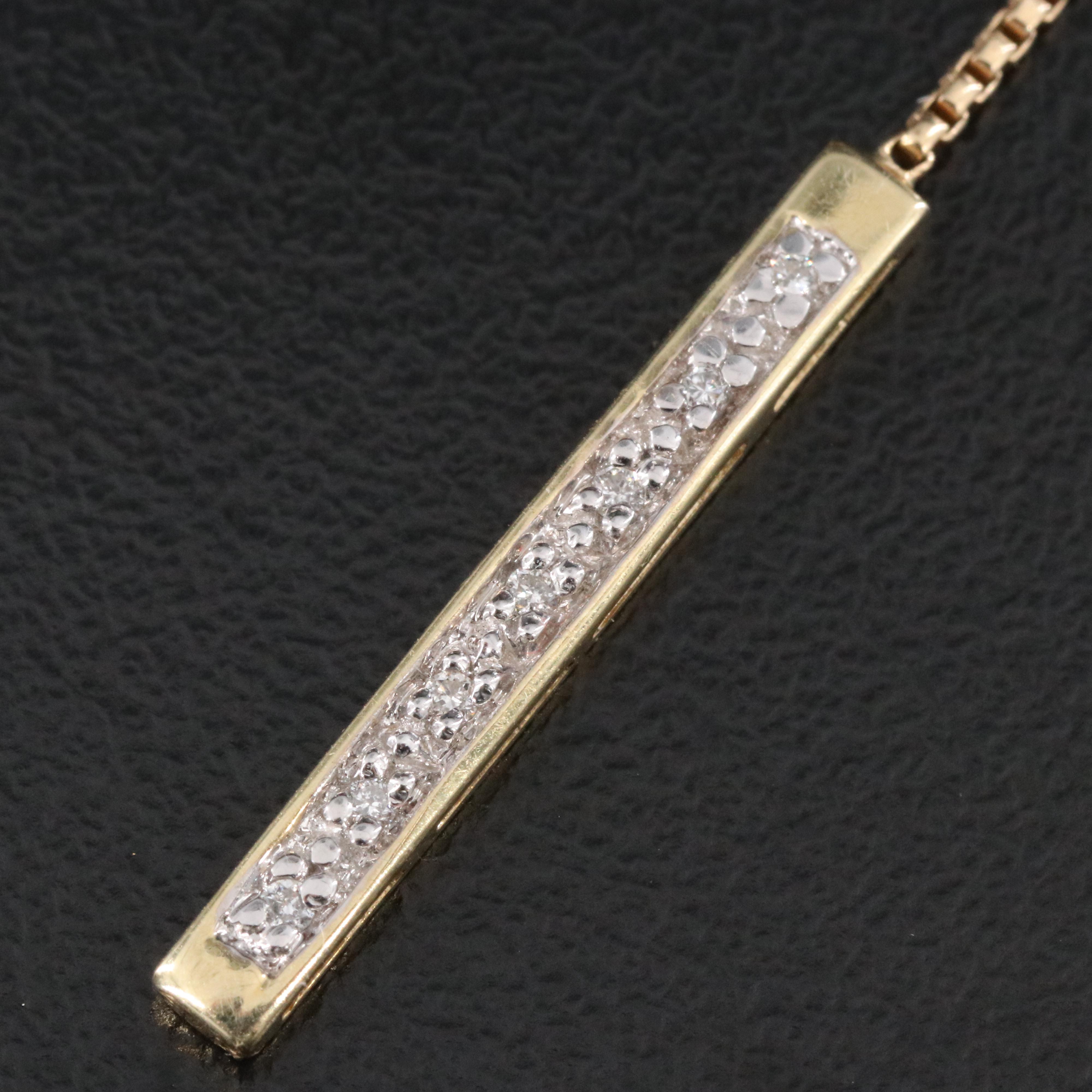 14K 0.09 CTW Diamond Lariat Necklace