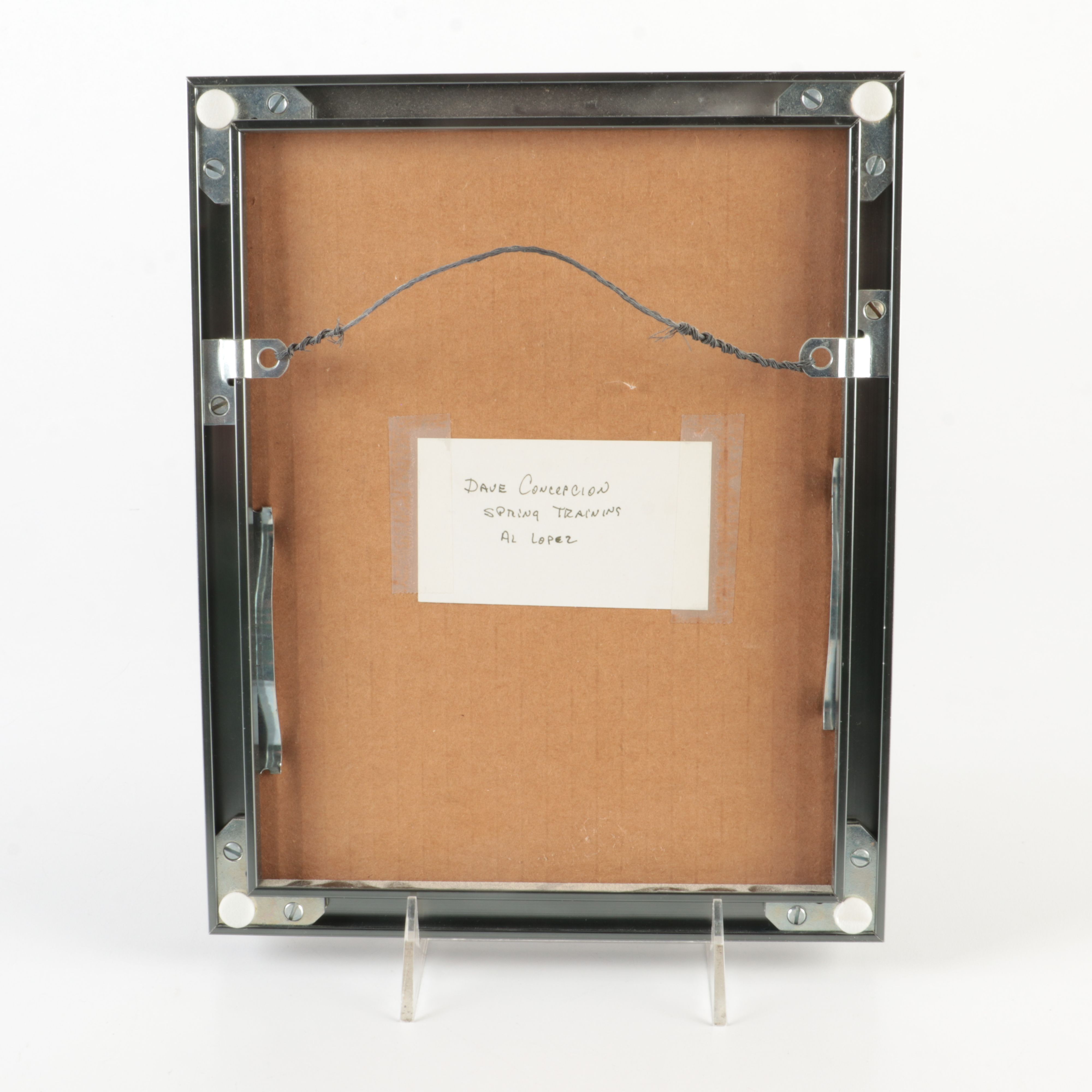 Four Cincinnati Reds Signed and Framed Photos, Including Perez and Concepcion