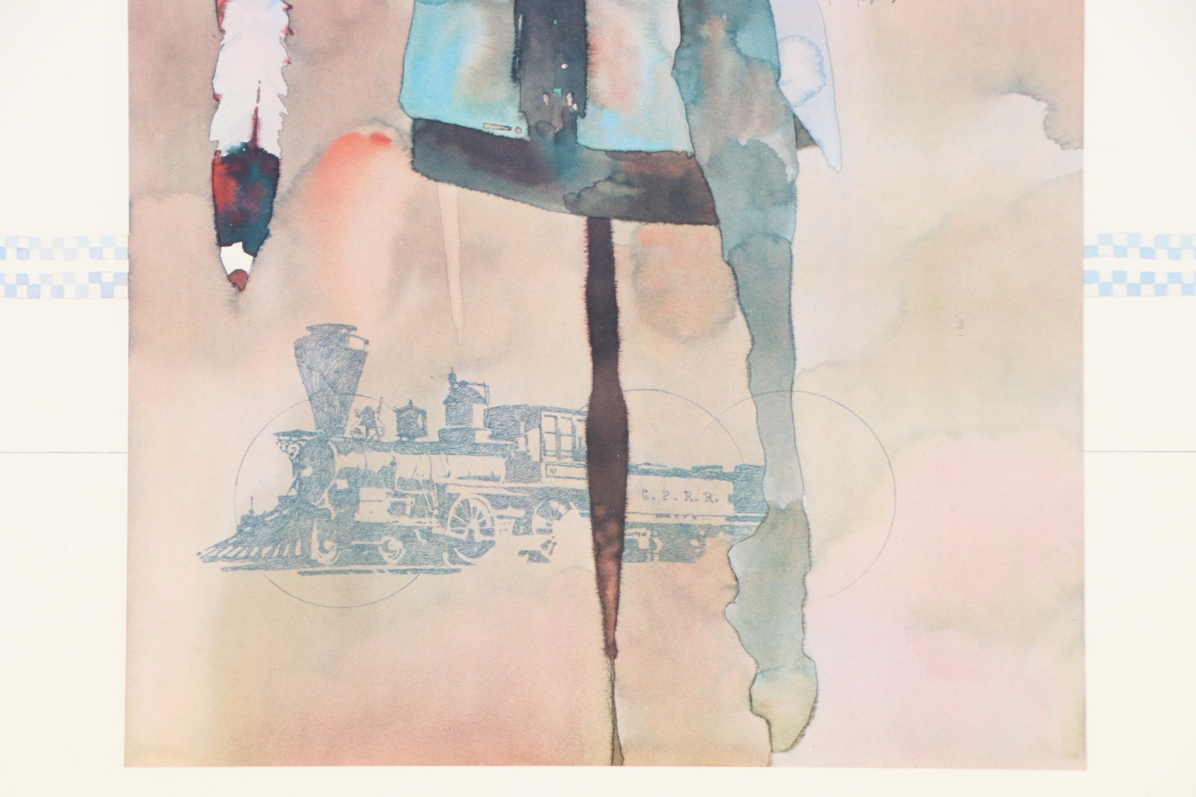 Offset Lithograph After Bart Forbes of Native American "Westward"