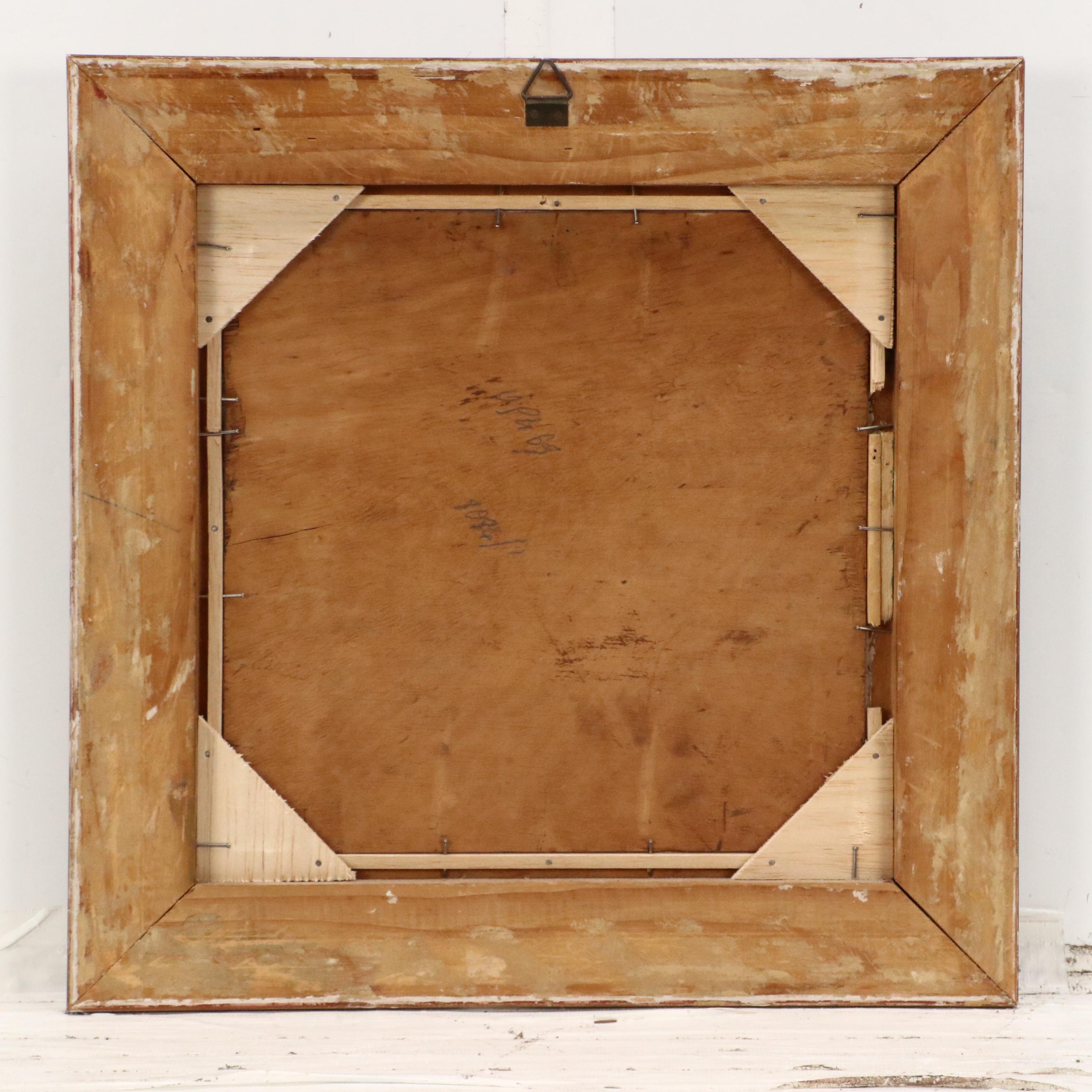 Italian School Oil Painting of Coastal Capri Landscape Terrace View, 20th C.