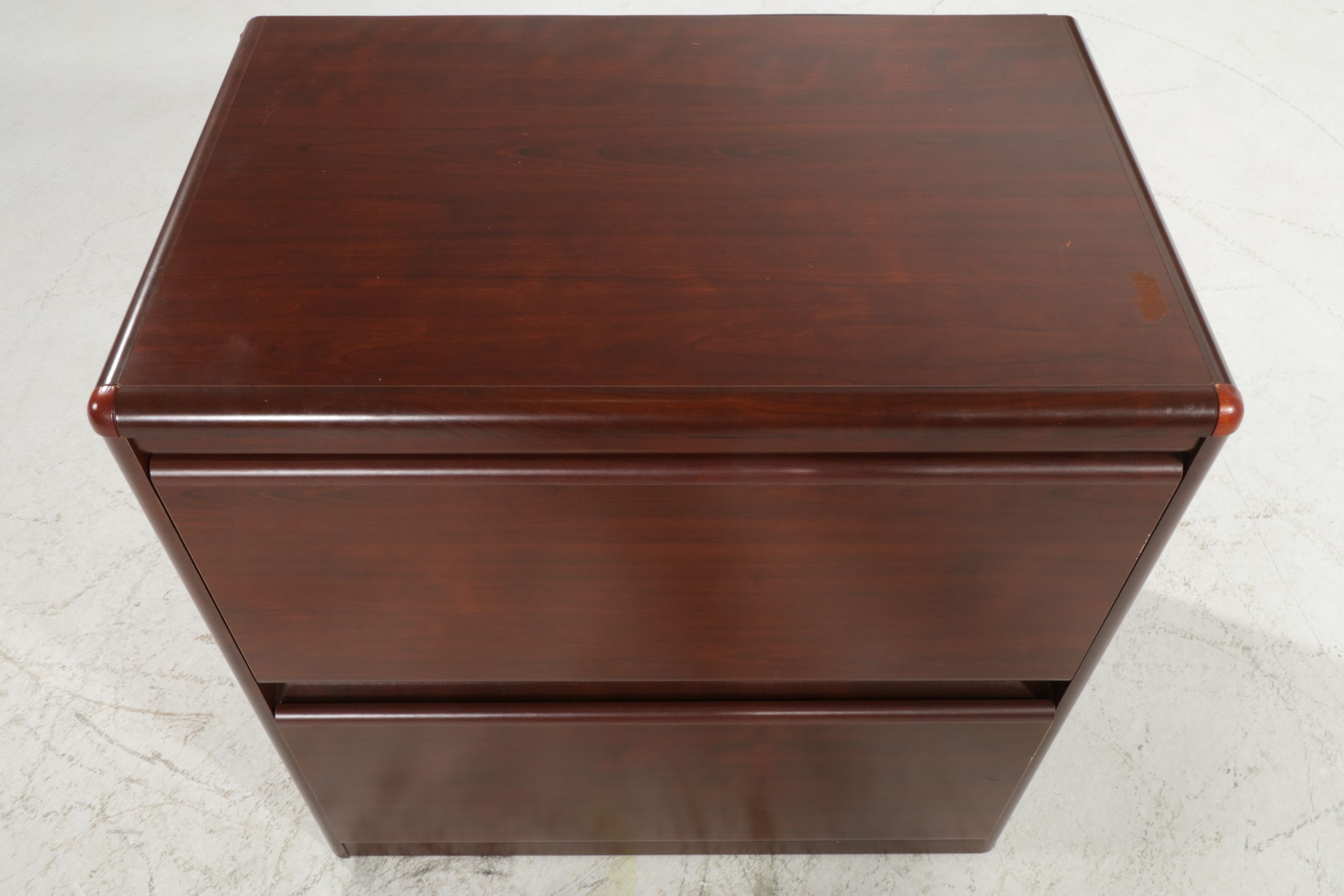 Mahogany Finished Lateral Filing Cabinet, 21st Century
