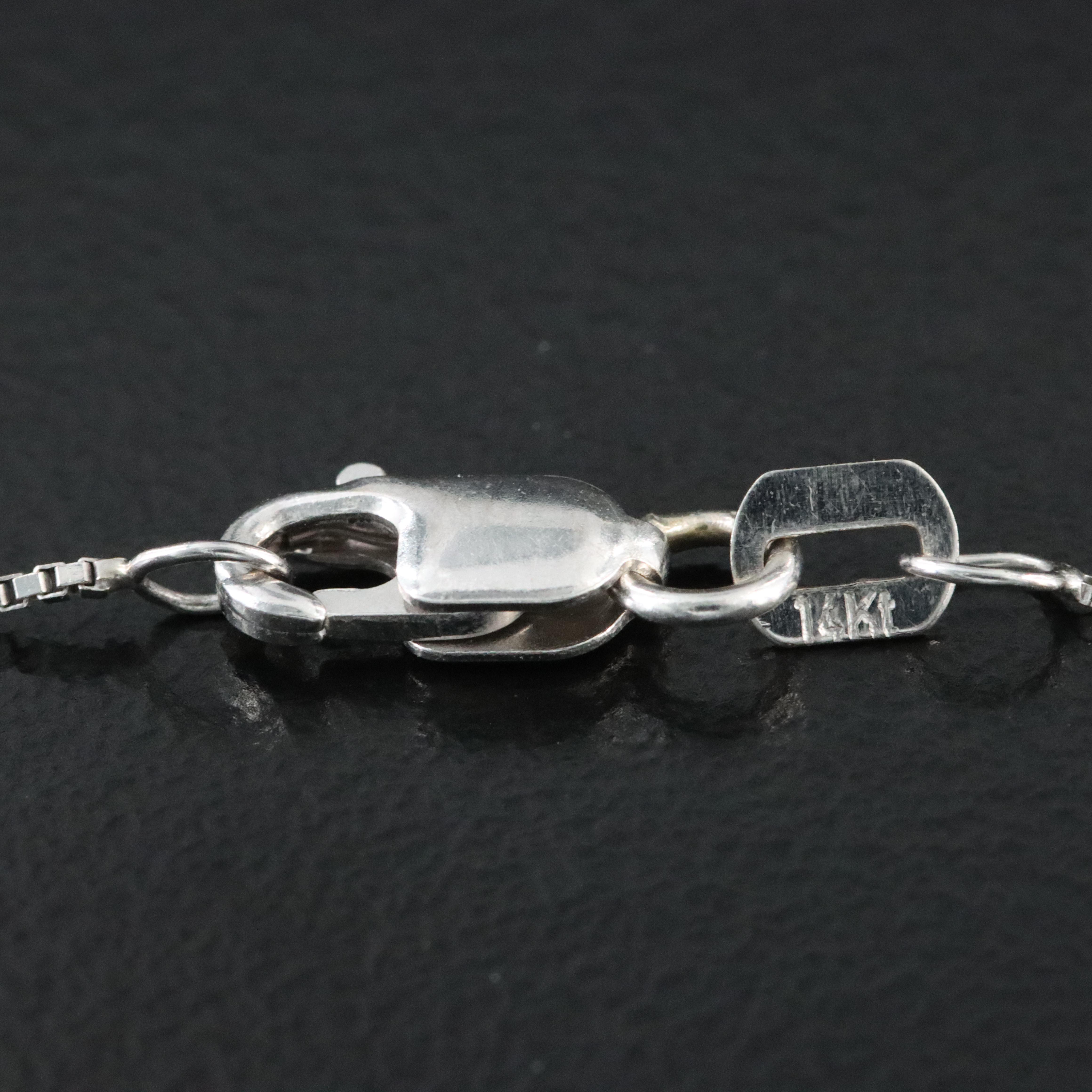 14K Tension Set 0.18 CT Diamond Pendant Necklace