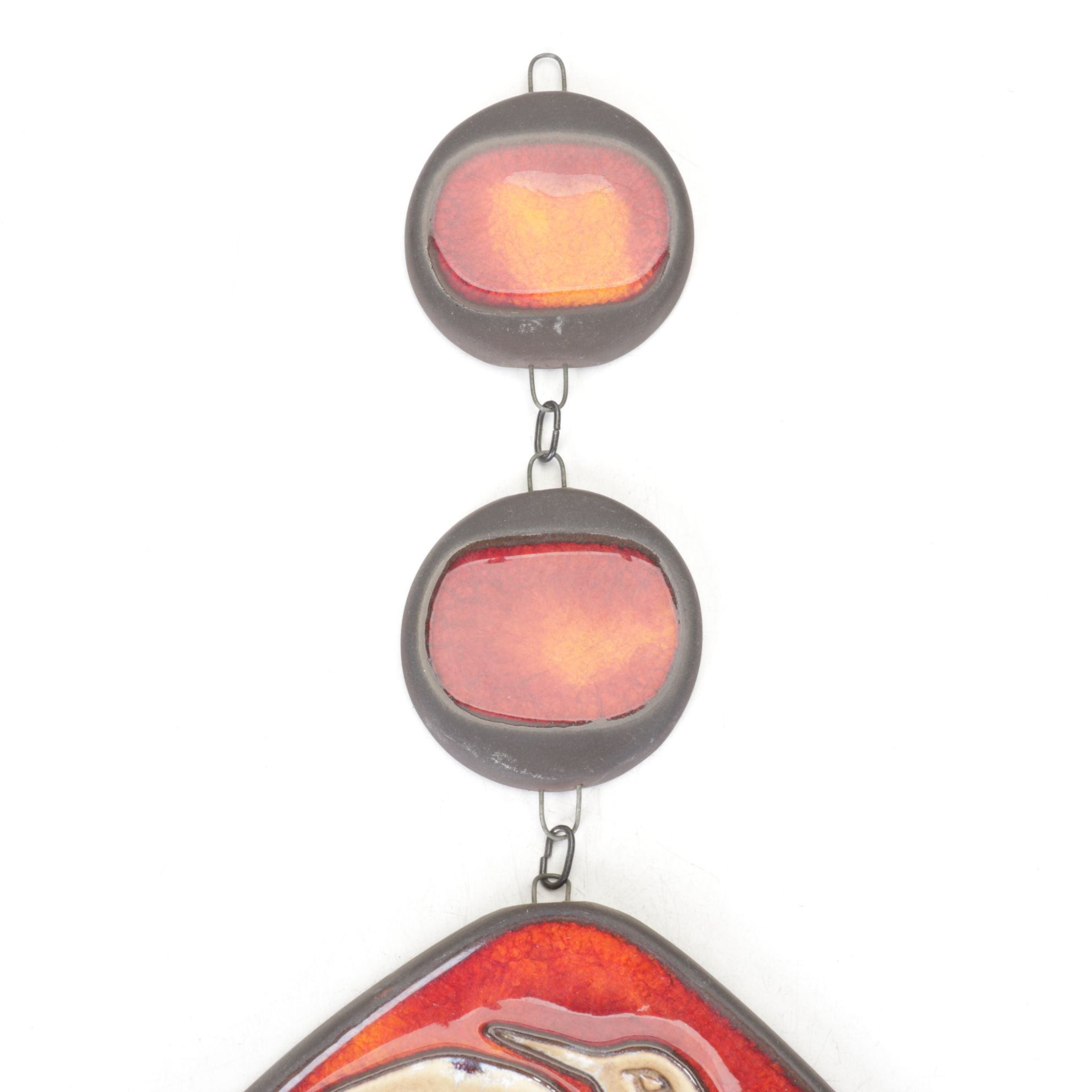 Art Pottery Waterbird Three-Tier Wall Decoration