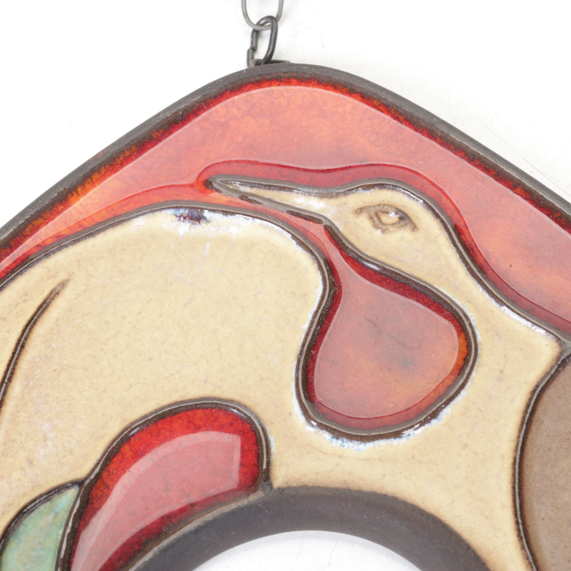 Art Pottery Waterbird Three-Tier Wall Decoration