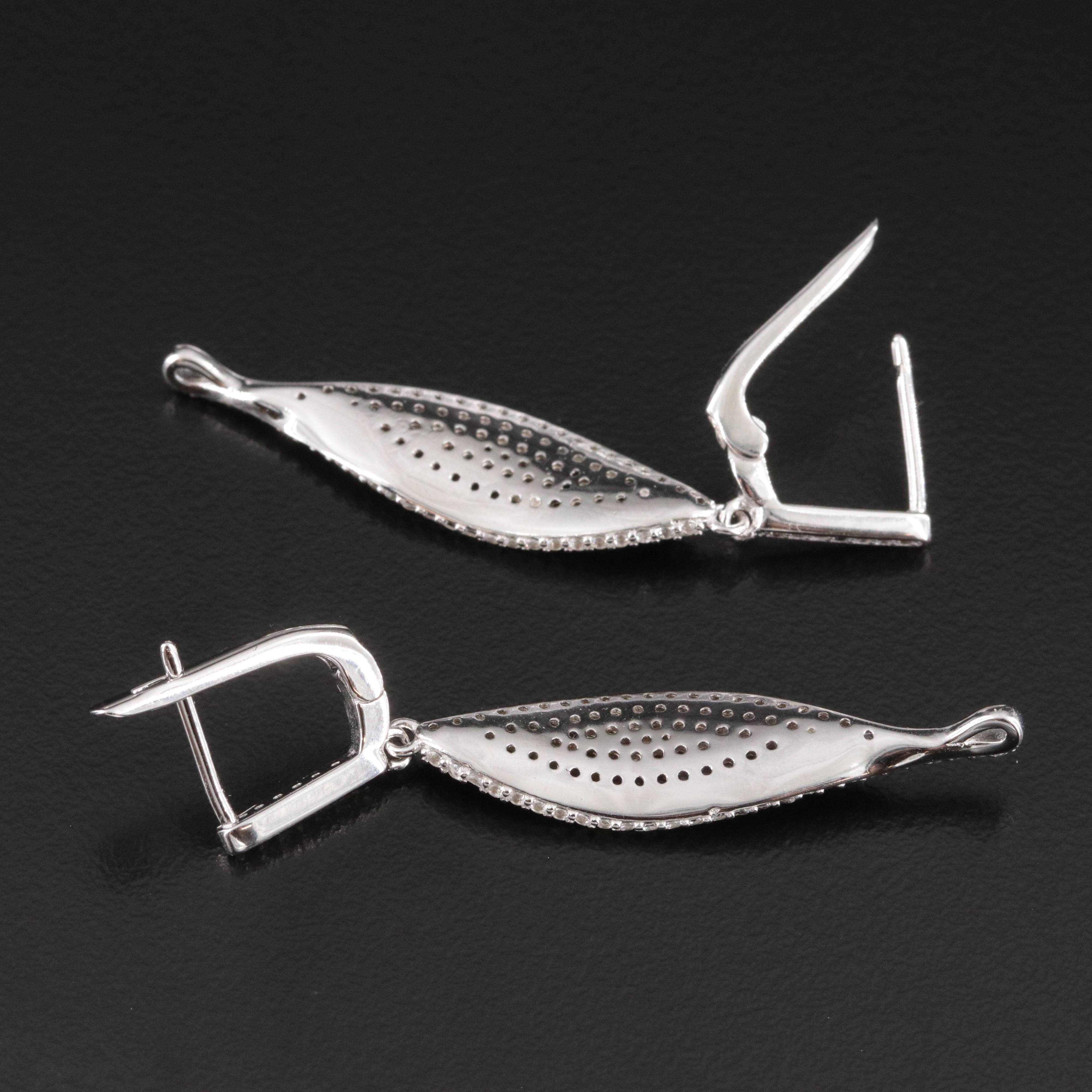 Sterling Pink Sapphire, Ruby and White Sapphire Earrings