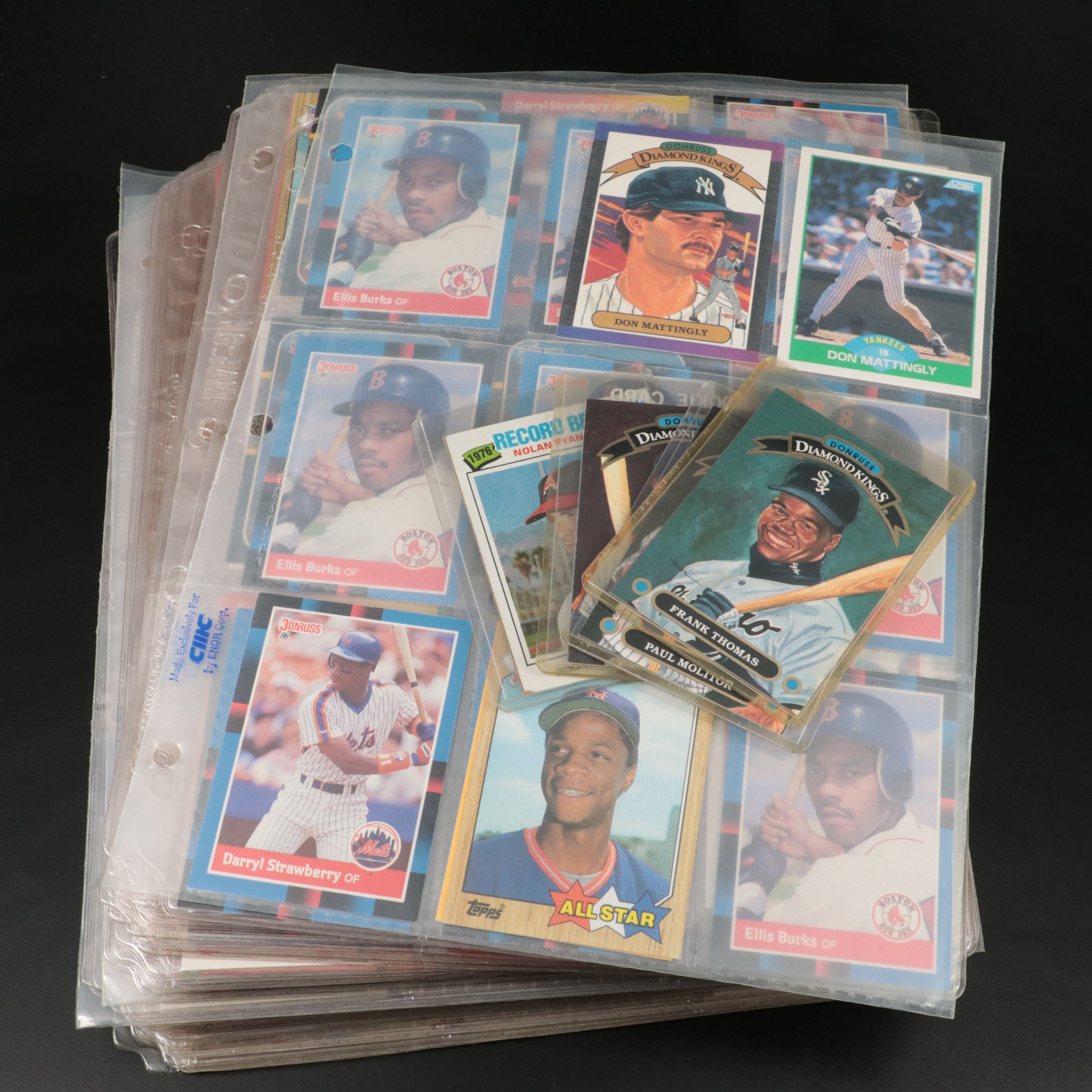 Over Eighty Album Pages of Baseball Cards, 1980s to 1990s