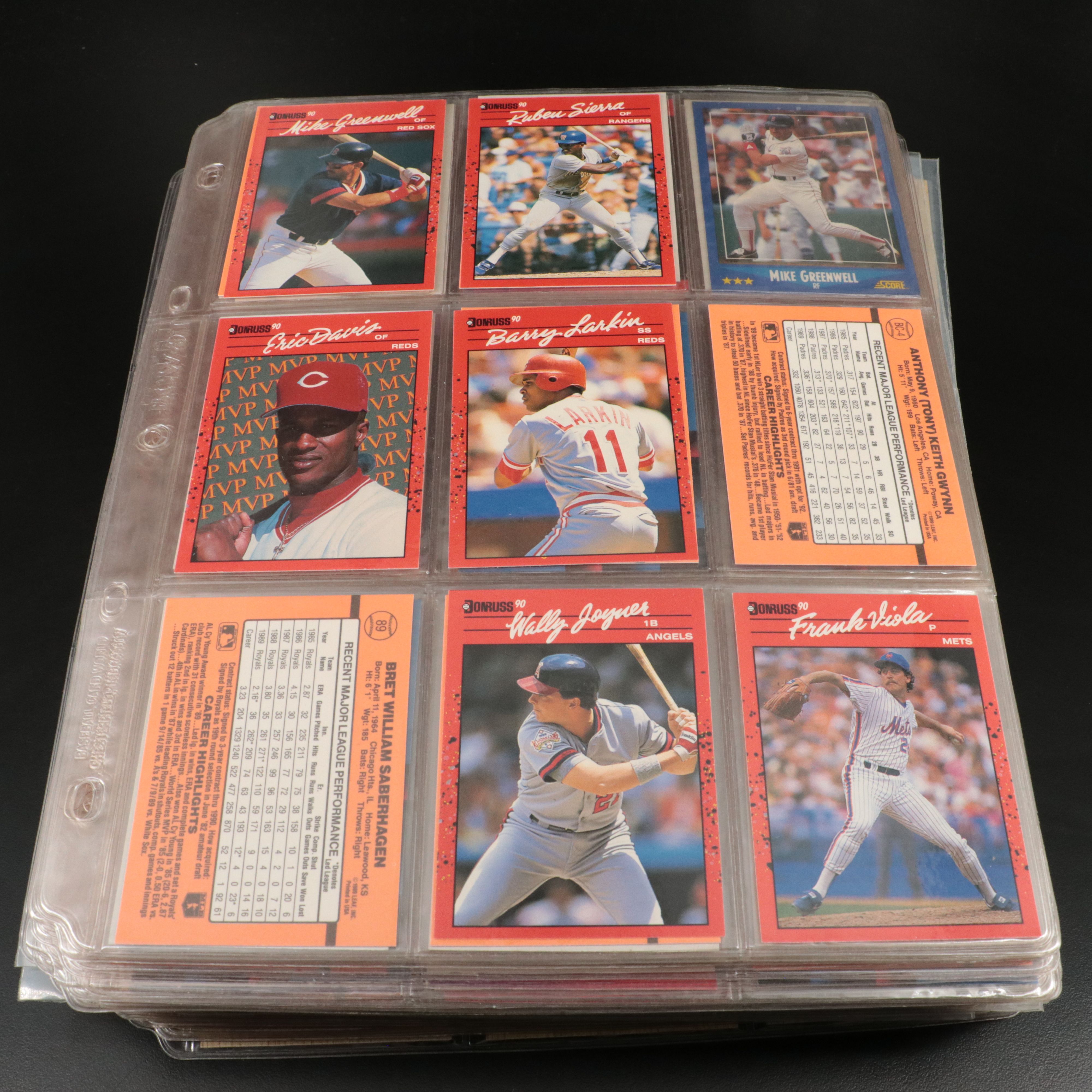 Over Eighty Album Pages of Baseball Cards, 1980s to 1990s