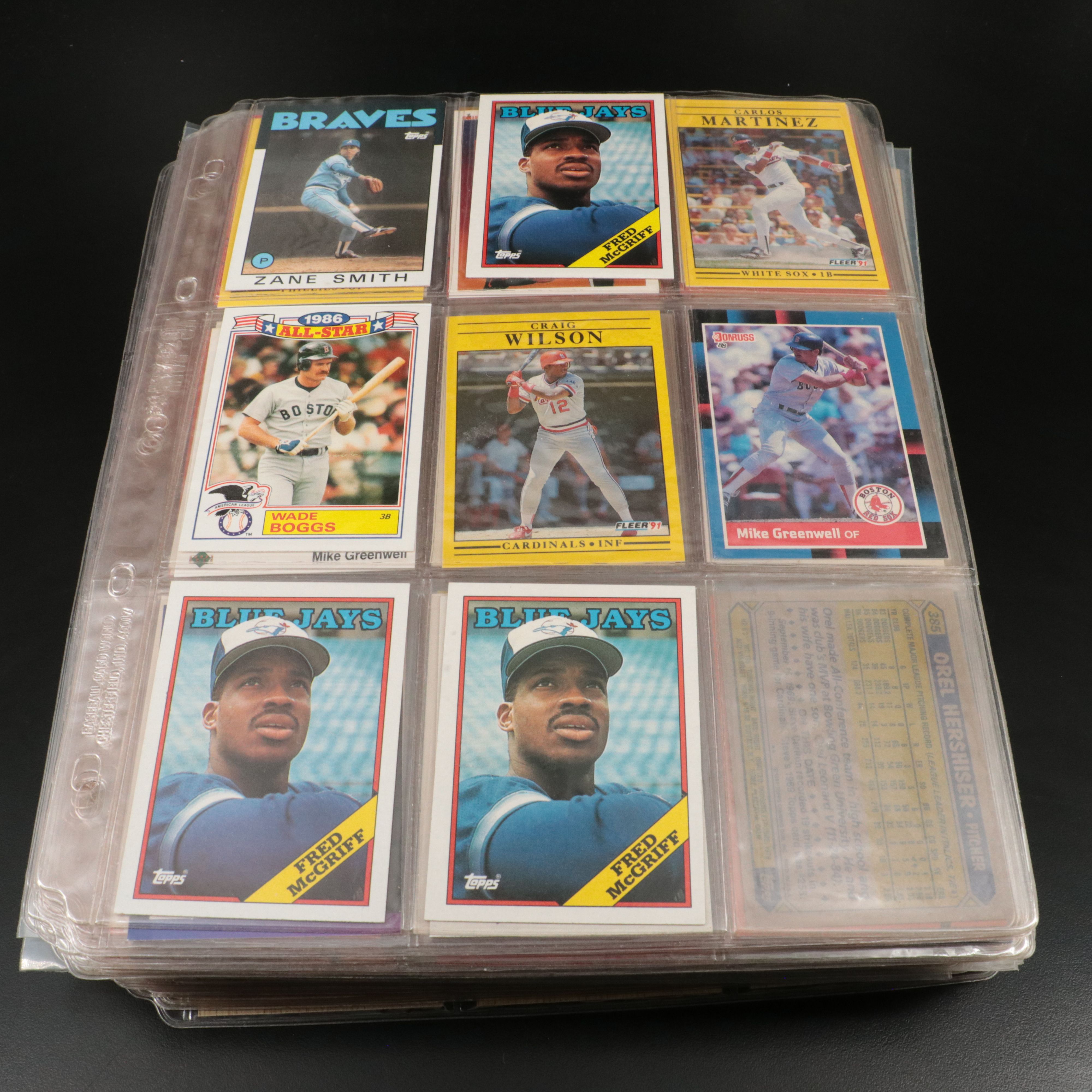 Over Eighty Album Pages of Baseball Cards, 1980s to 1990s