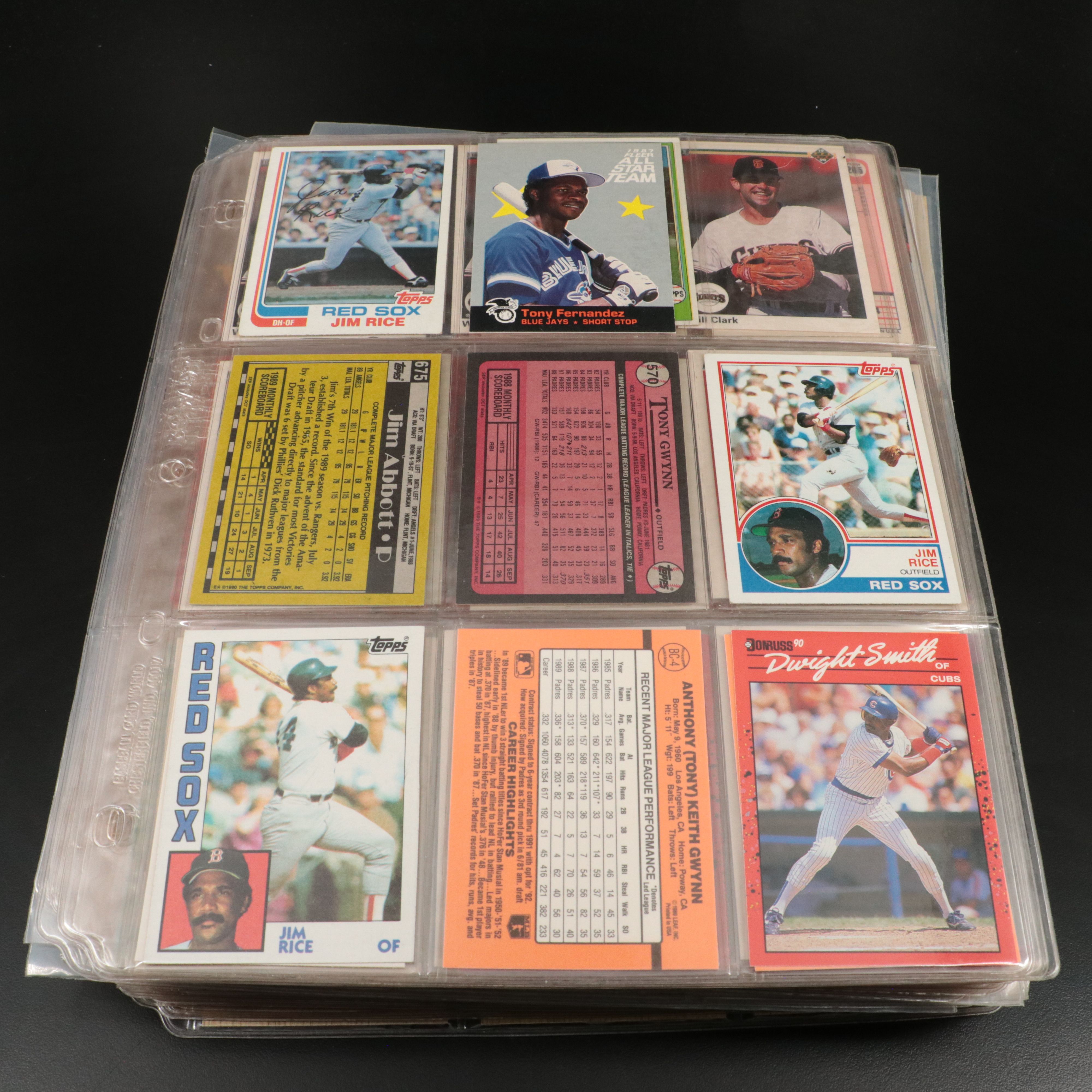 Over Eighty Album Pages of Baseball Cards, 1980s to 1990s