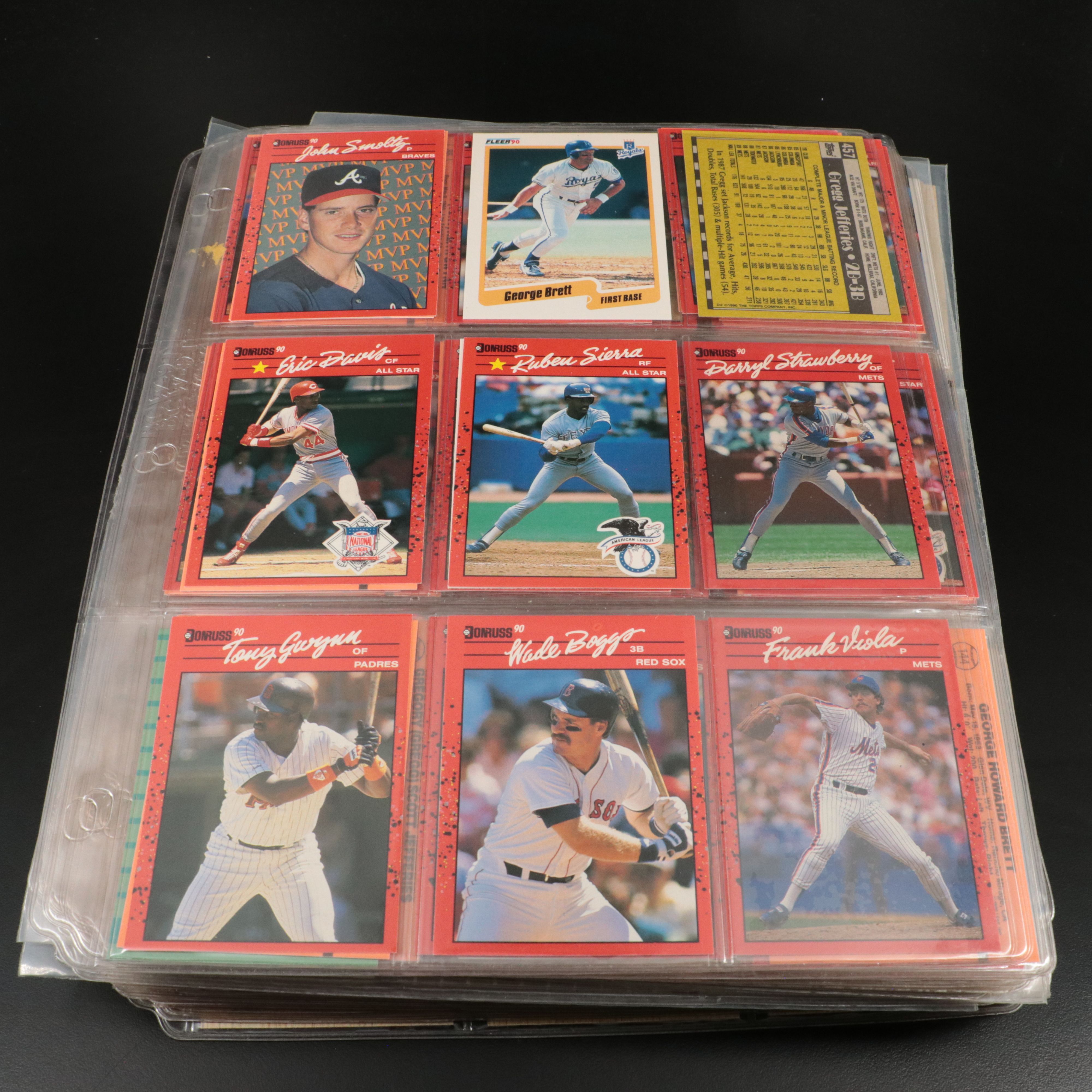 Over Eighty Album Pages of Baseball Cards, 1980s to 1990s