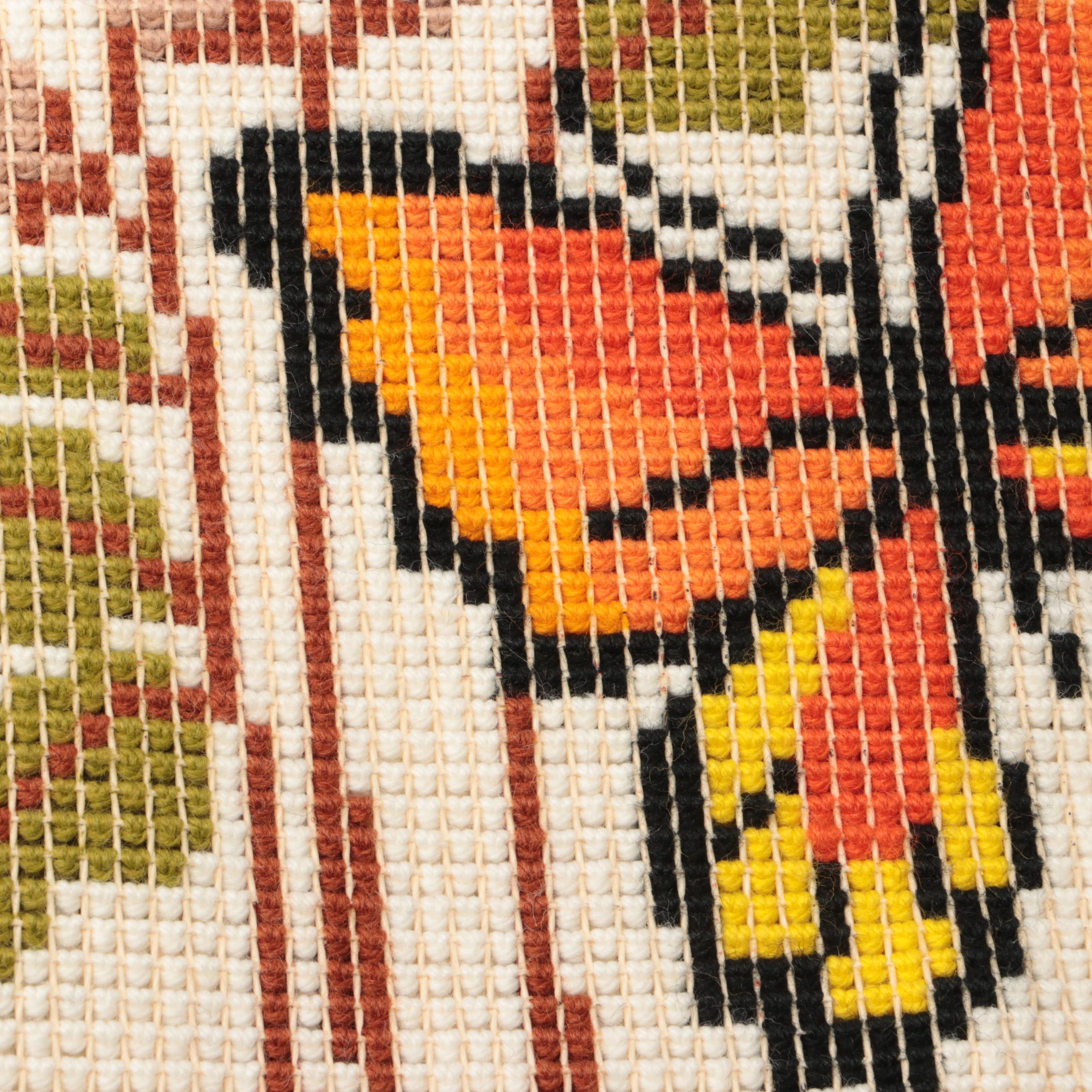 Butterfly and  Western Landscape Handmade Hooked Wall Hangings