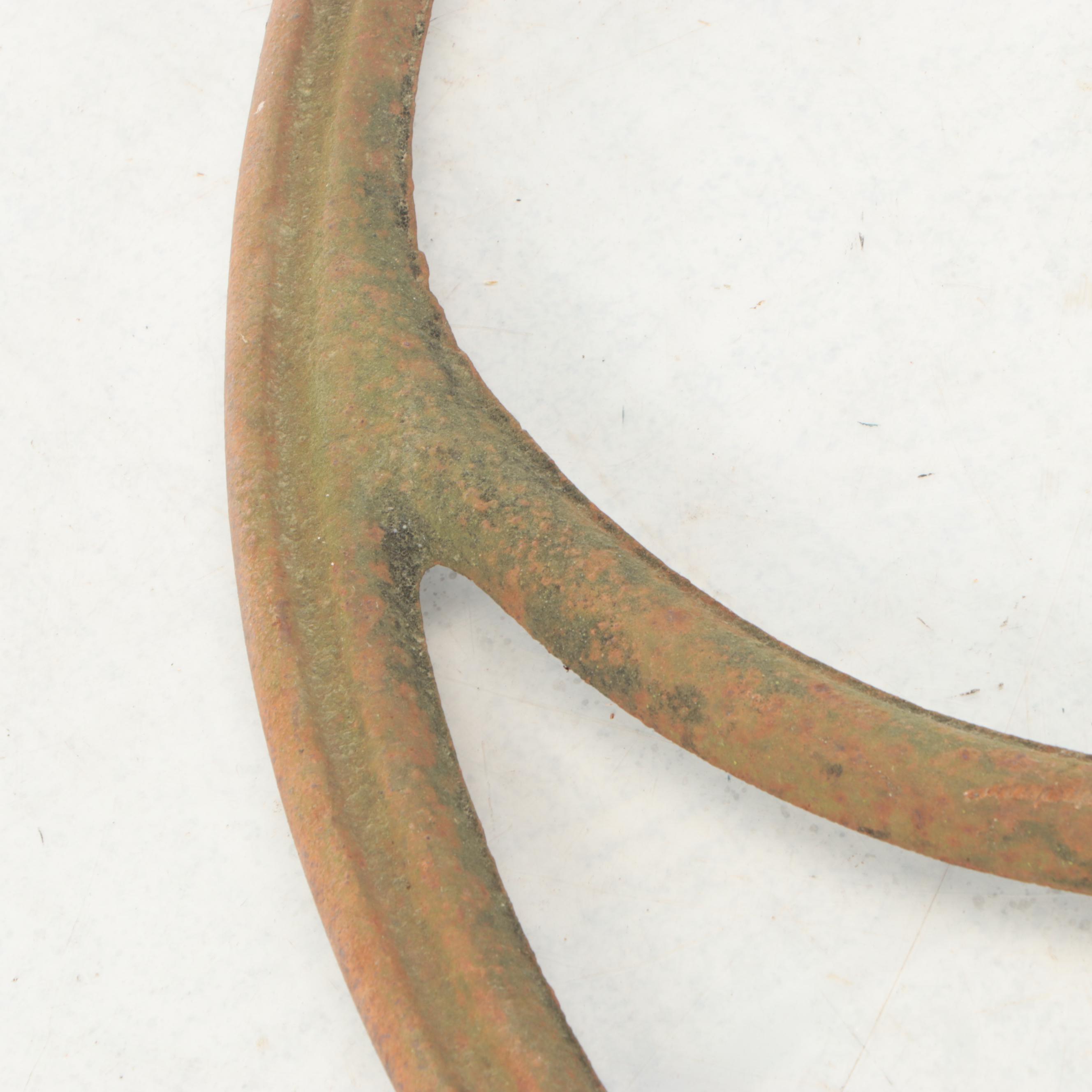 Cast Iron Fly Wheels or Handbrake Wheels, Antique