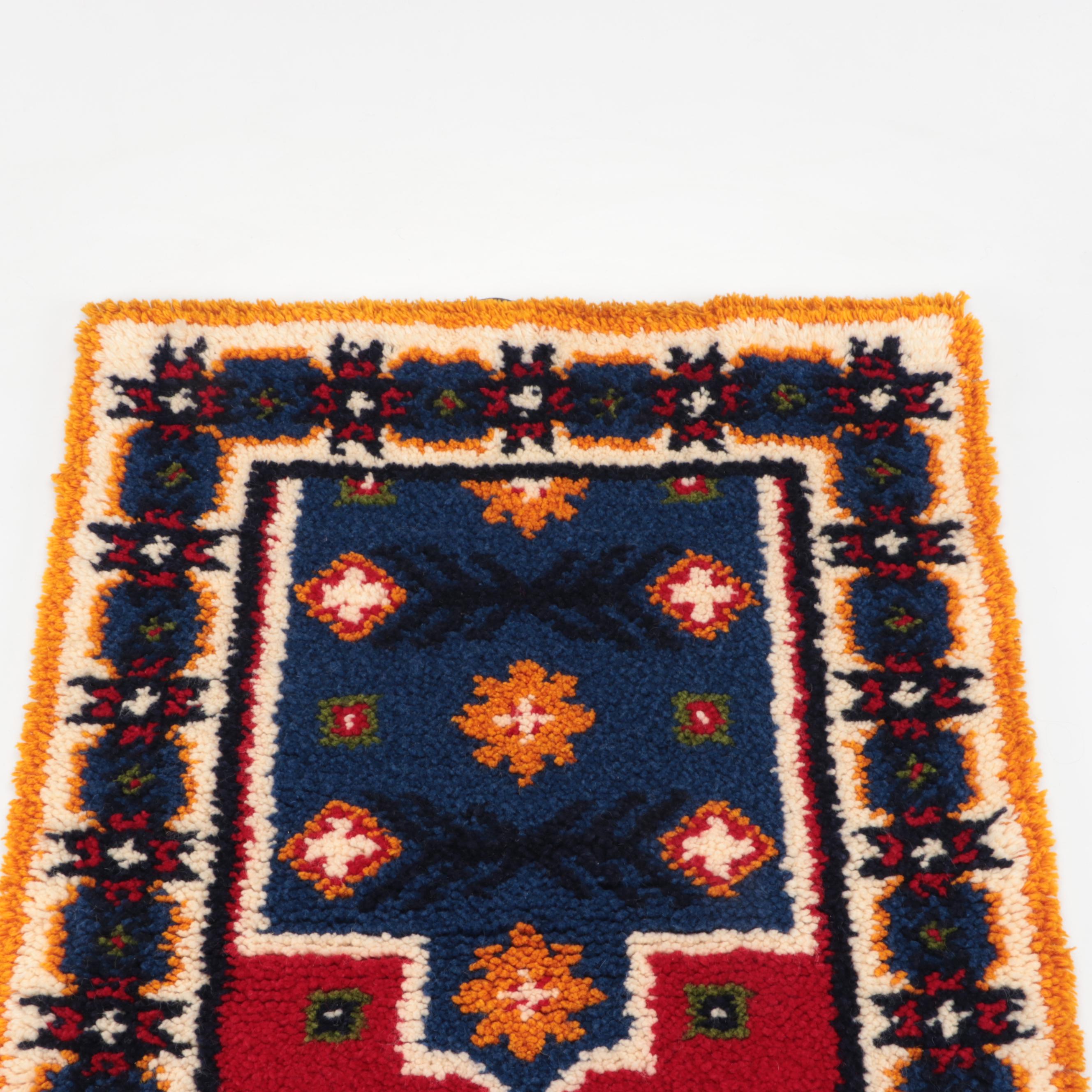 Hot Air Balloon and Kilim Style Handmade Hooked Wall Hangings