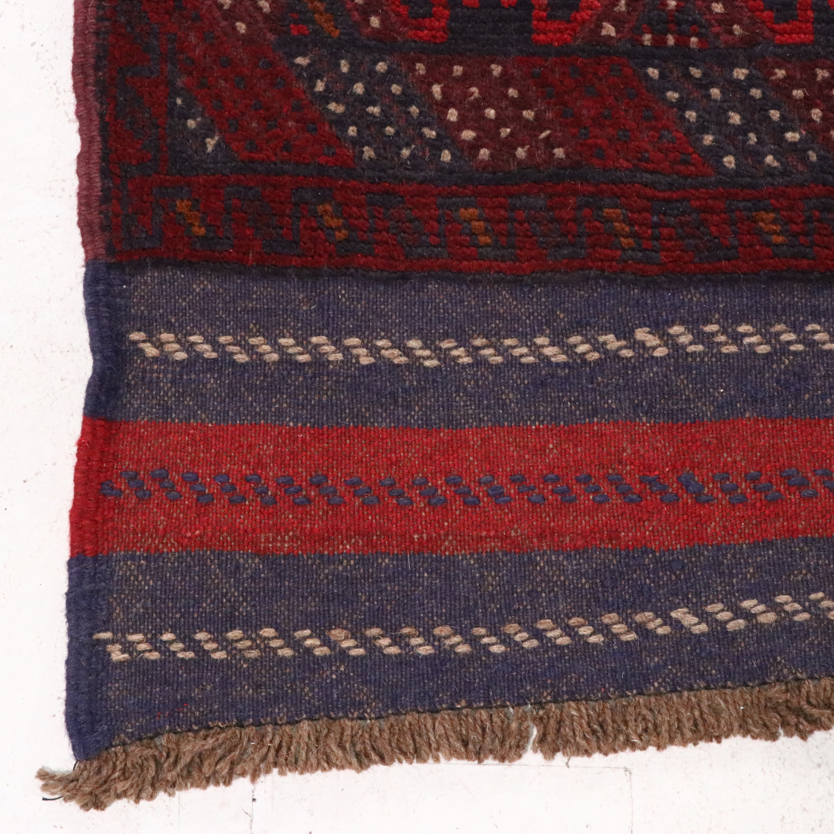 2'2 x 11'5 Handwoven Pakistani Afghan Style Mashwani Carpet Runner