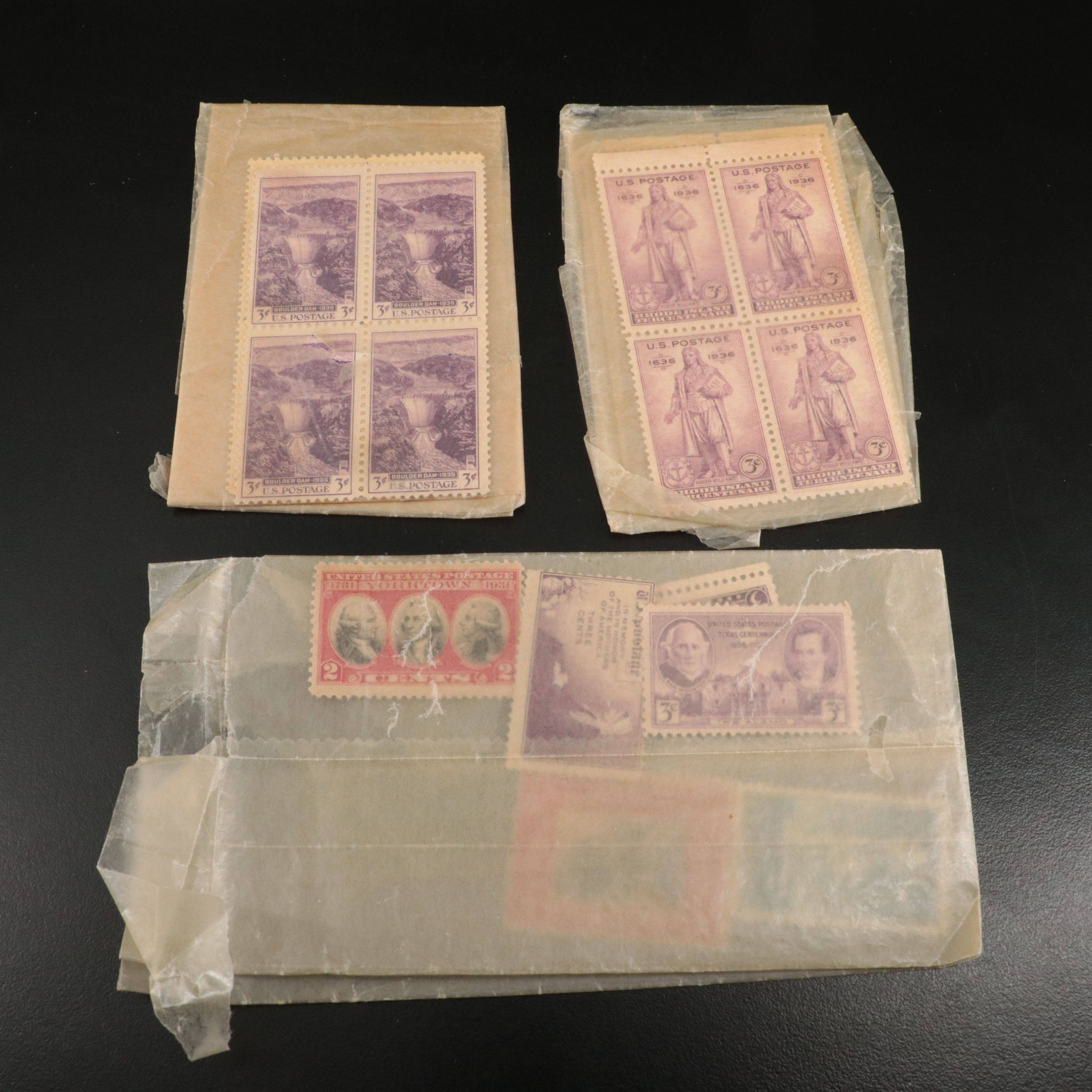 Collection of Vintage U.S. and World Postage Stamps, 1920s-1930s