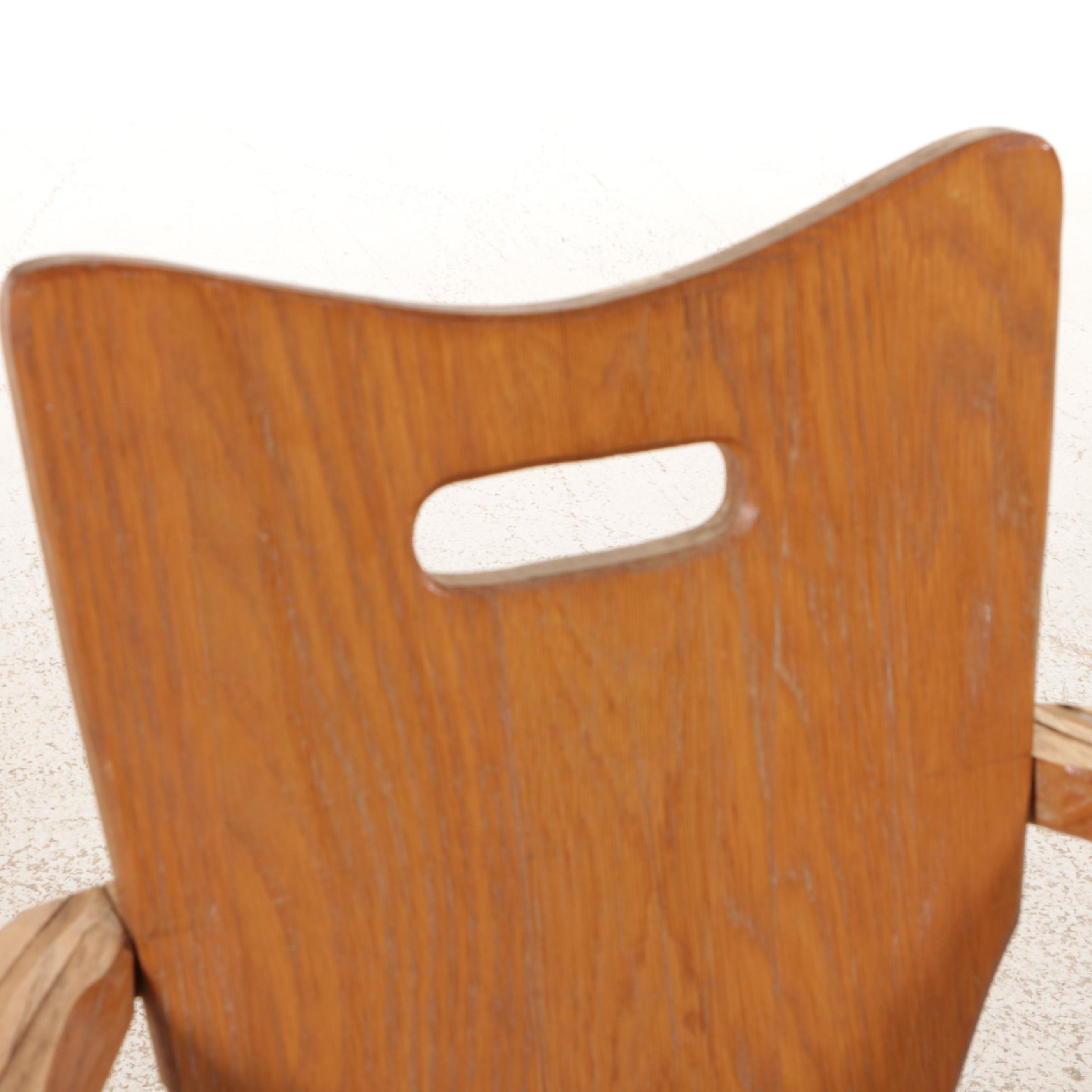 A. Brandt Co. "Cowboy Classics" Oak Armchair, Mid-20th Century