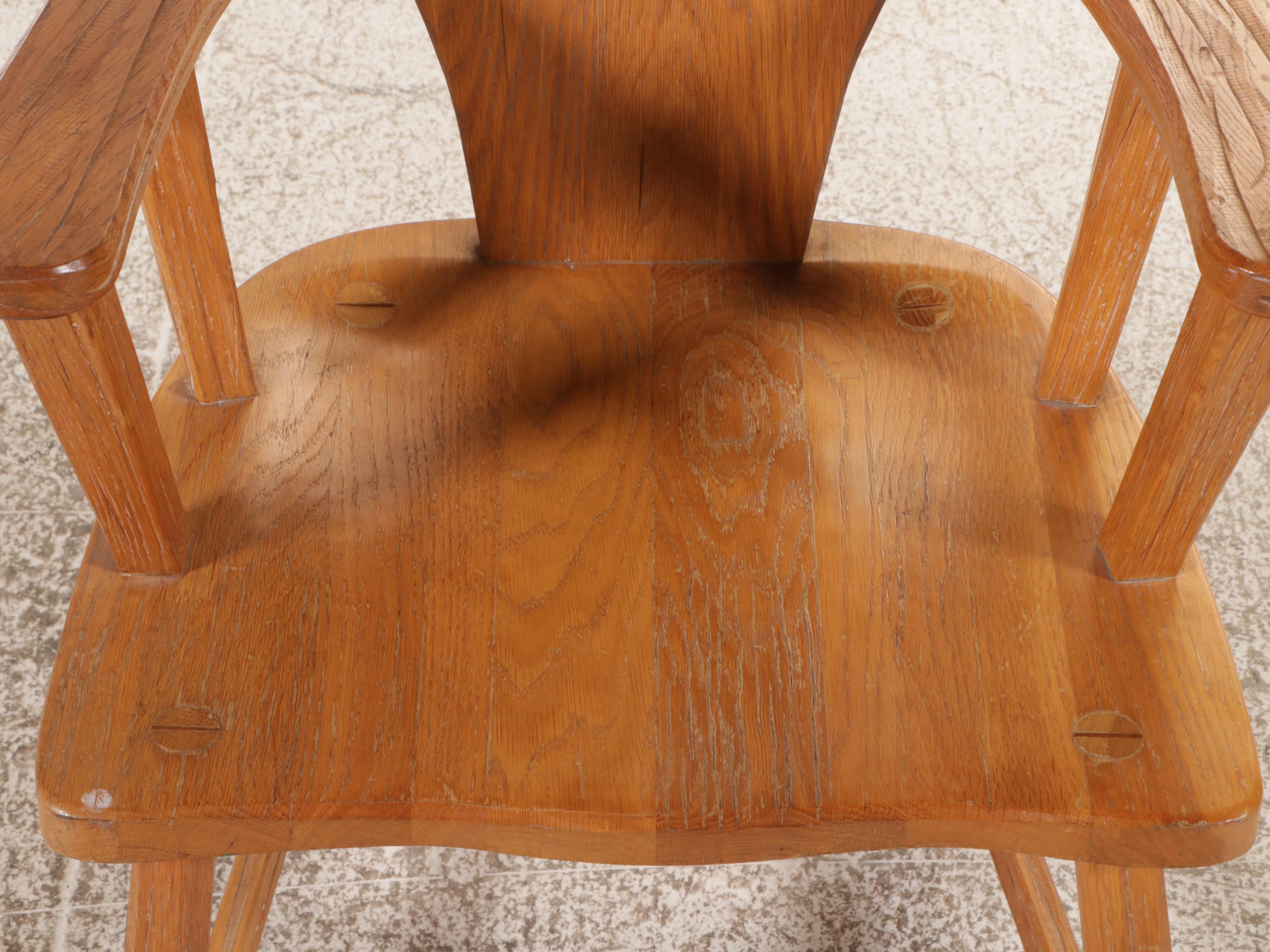 A. Brandt Co. "Cowboy Classics" Oak Armchair, Mid-20th Century