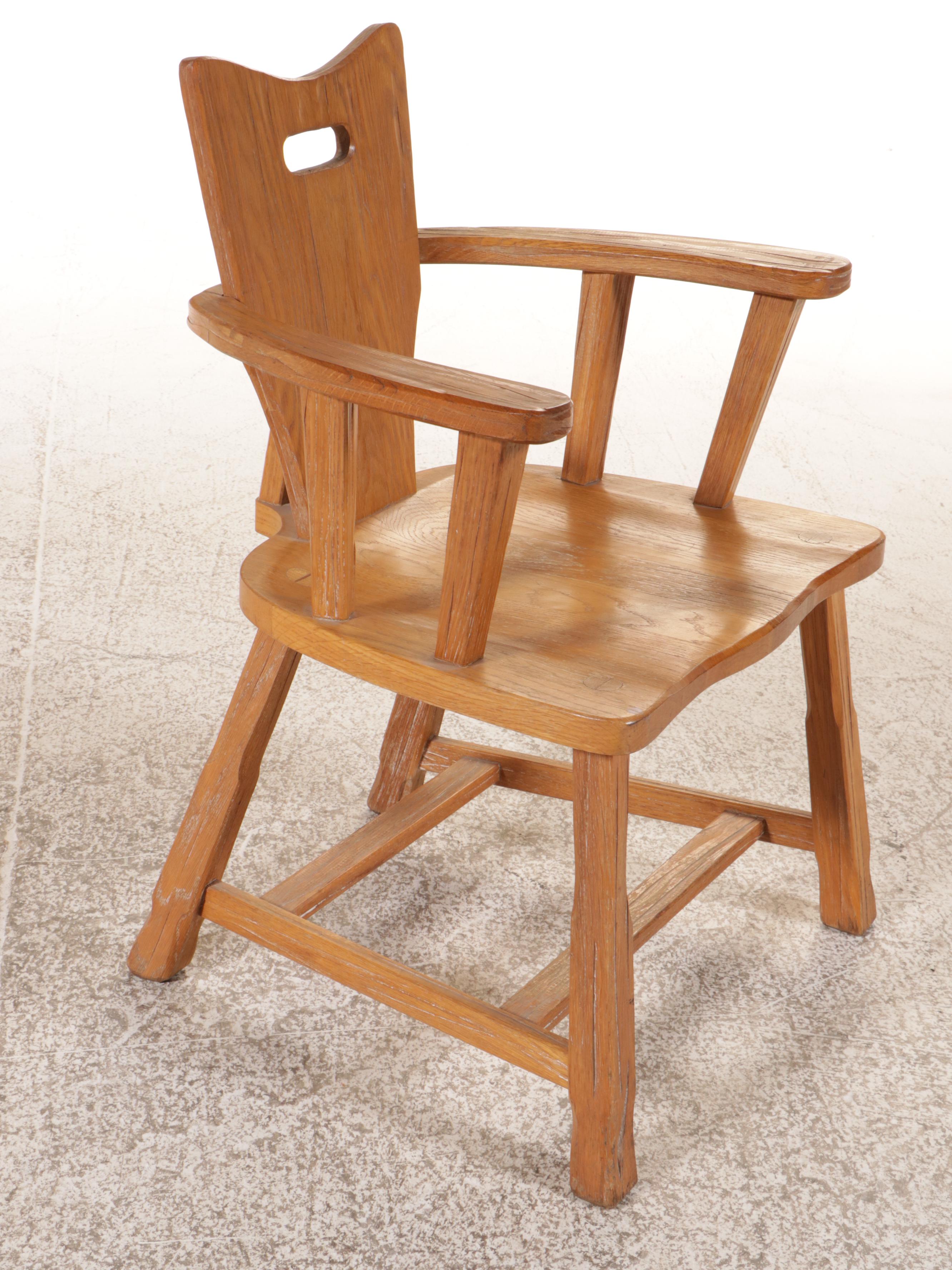 A. Brandt Co. "Cowboy Classics" Oak Armchair, Mid-20th Century