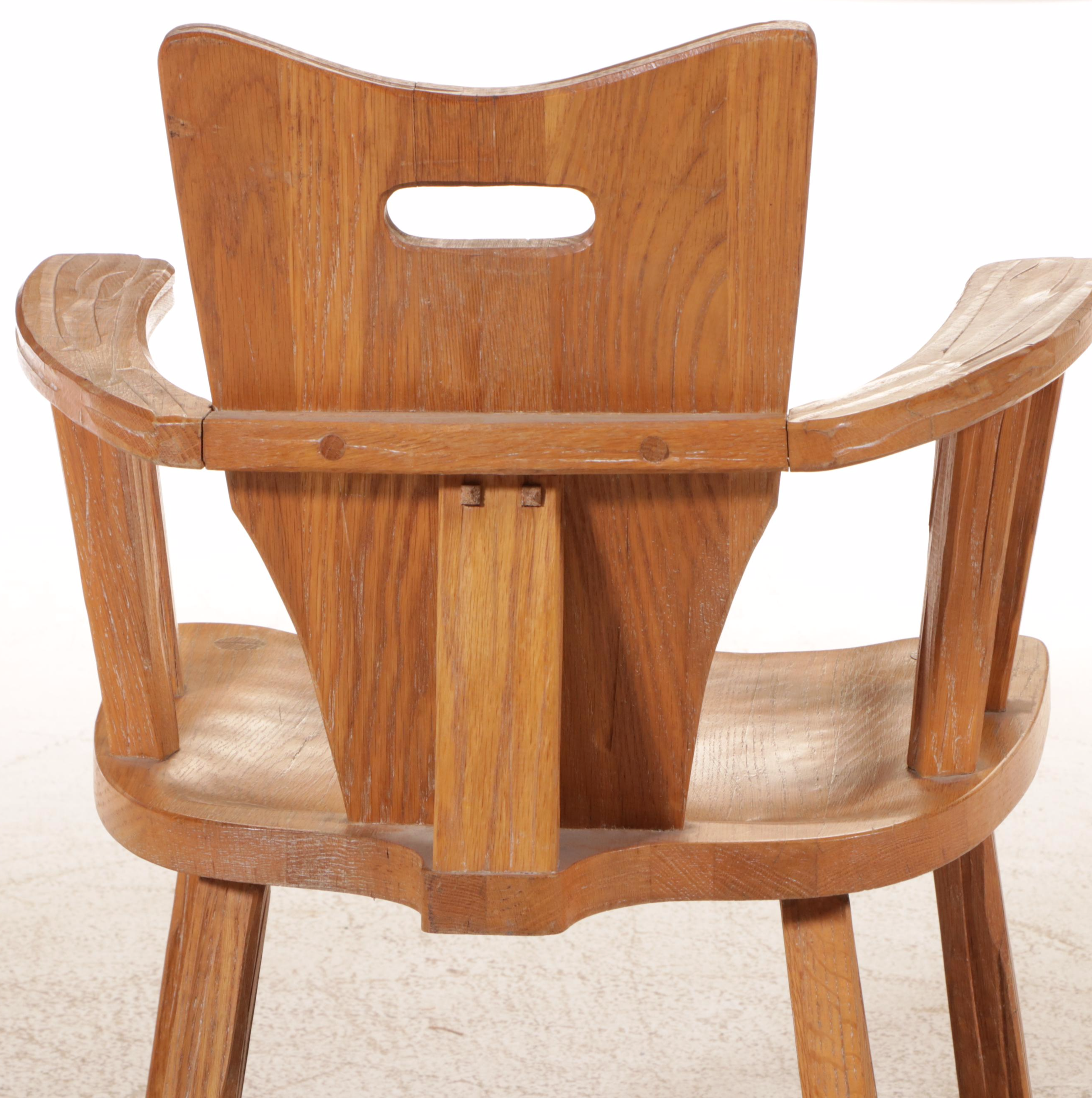 A. Brandt Co. "Cowboy Classics" Oak Armchair, Mid-20th Century