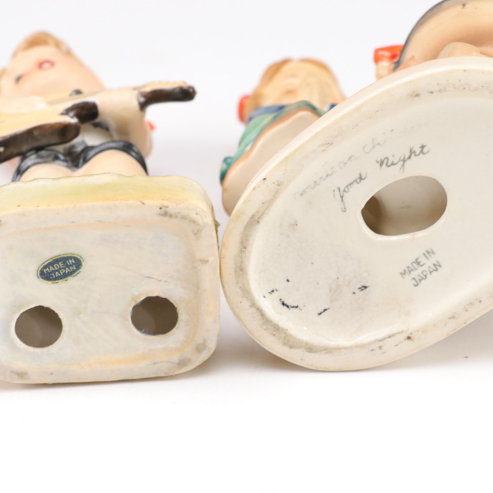 Goebel Style Bisque Figurines with Vase