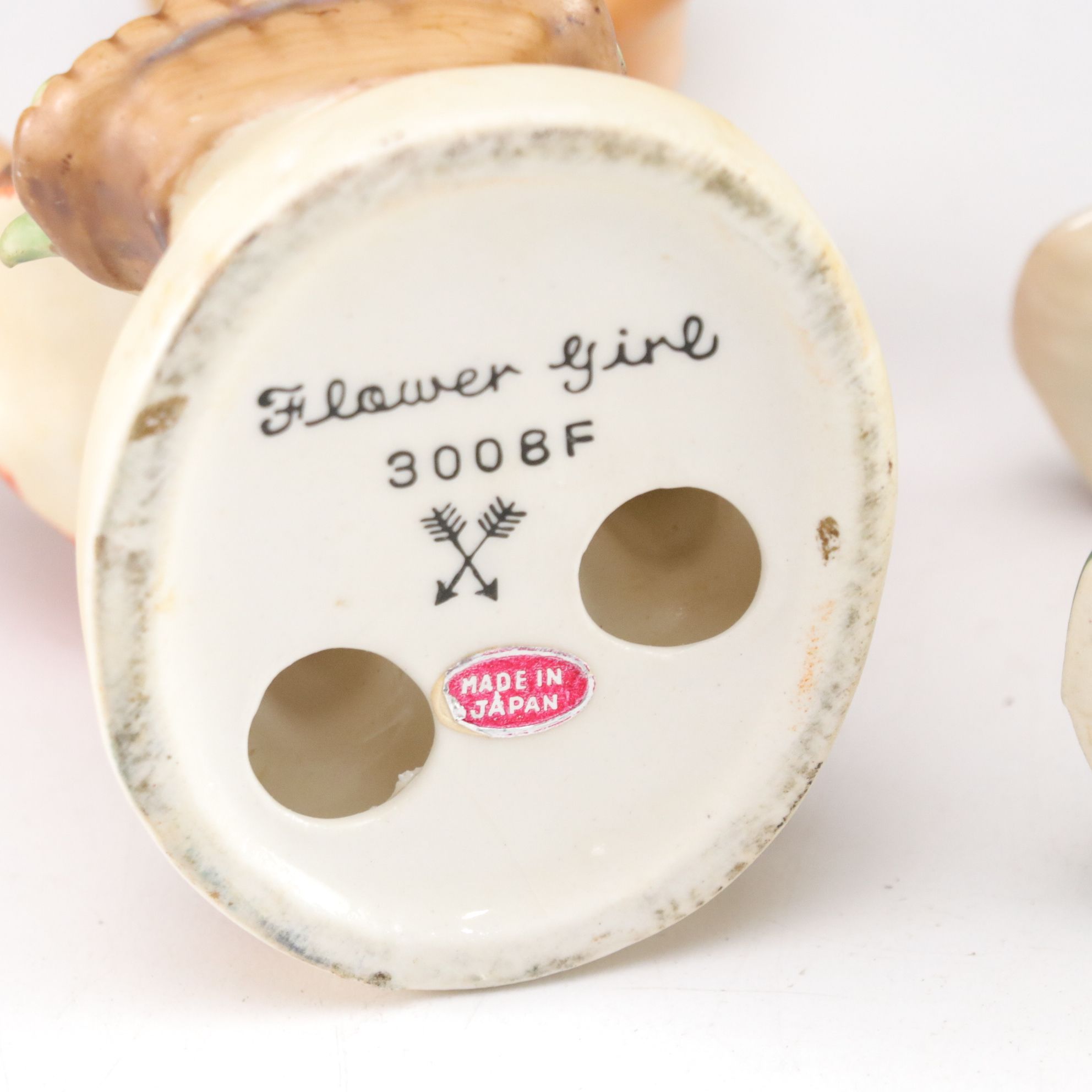 Goebel Style Bisque Figurines with Vase