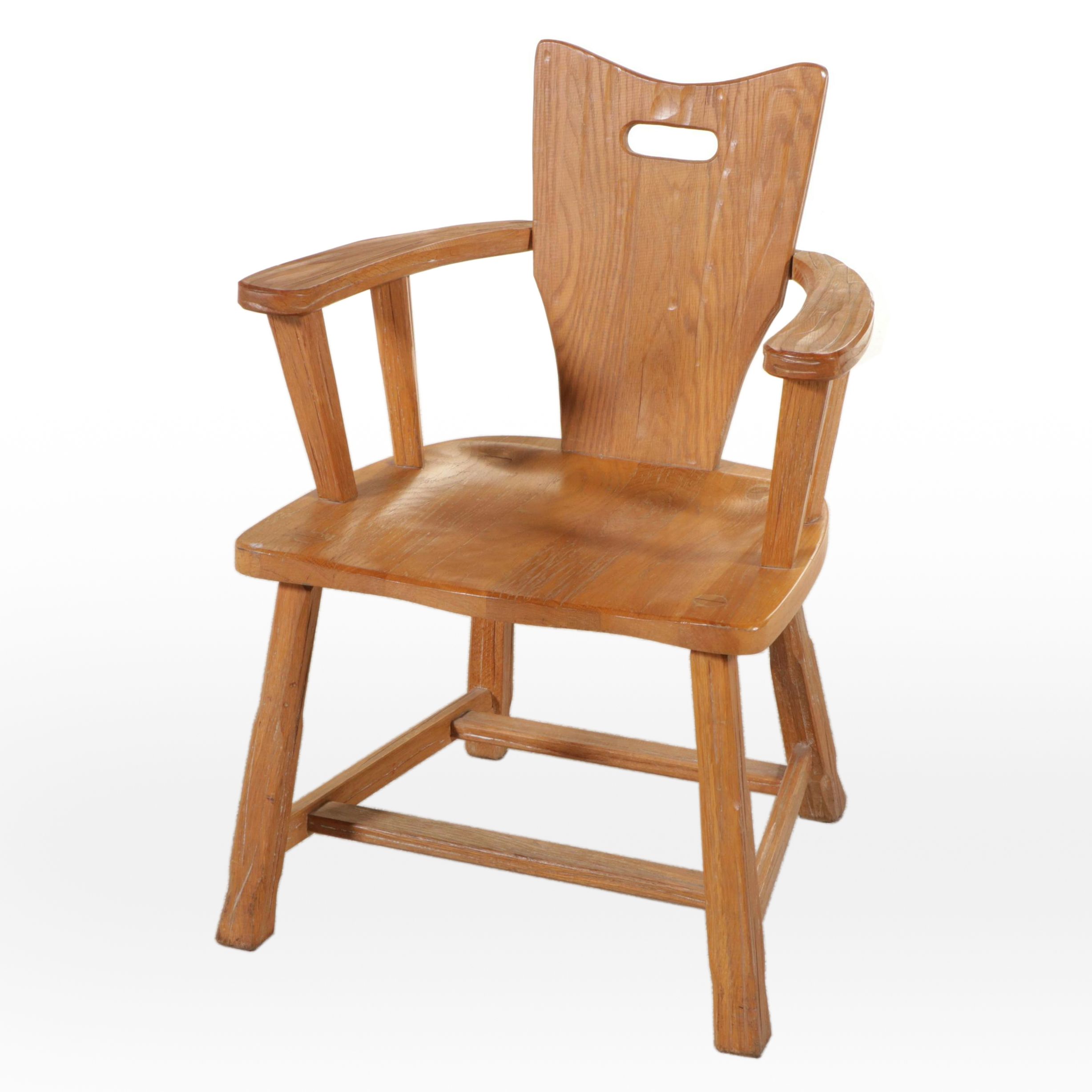 A. Brandt Co. "Cowboy Classics" Oak Armchair, Mid-20th Century