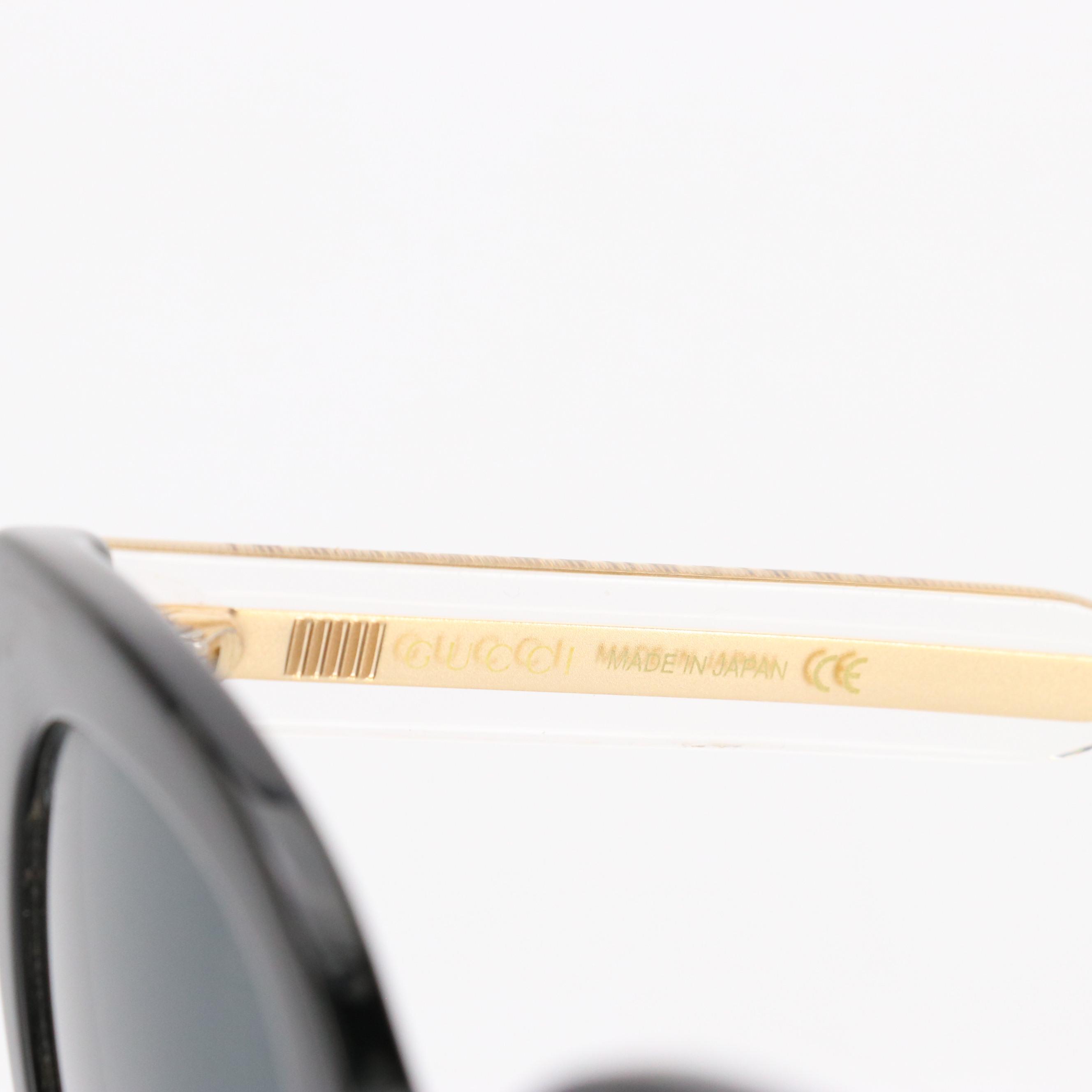 Gucci GG0564SN 001 Oversized Cat-Eye Sunglasses in Case