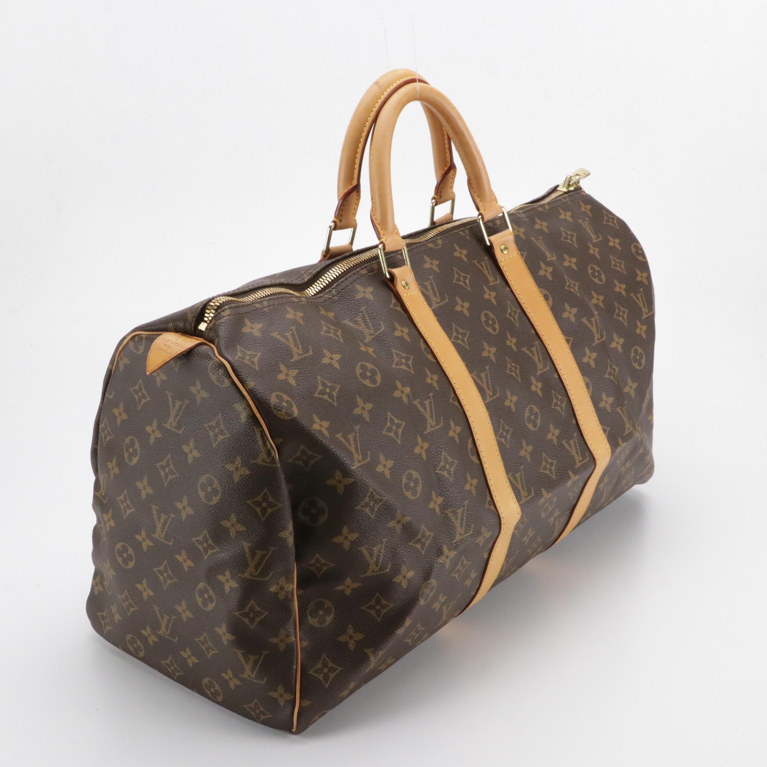 Louis Vuitton Keepall Bandoulière 50 in Monogram Canvas and Vachetta Leather