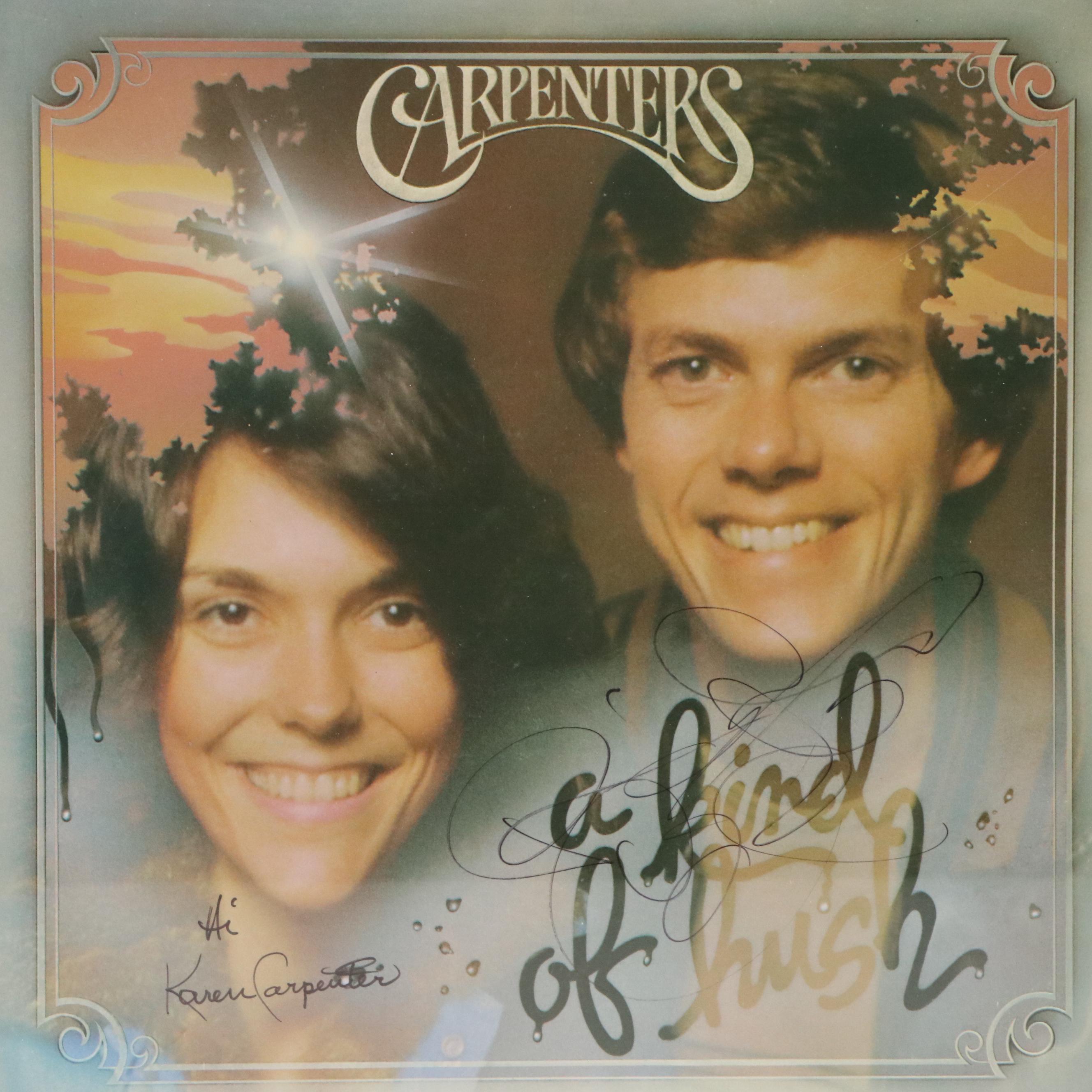 Karen and Richard Carpenter Signed "A Kind of Hush" Record Sleeve
