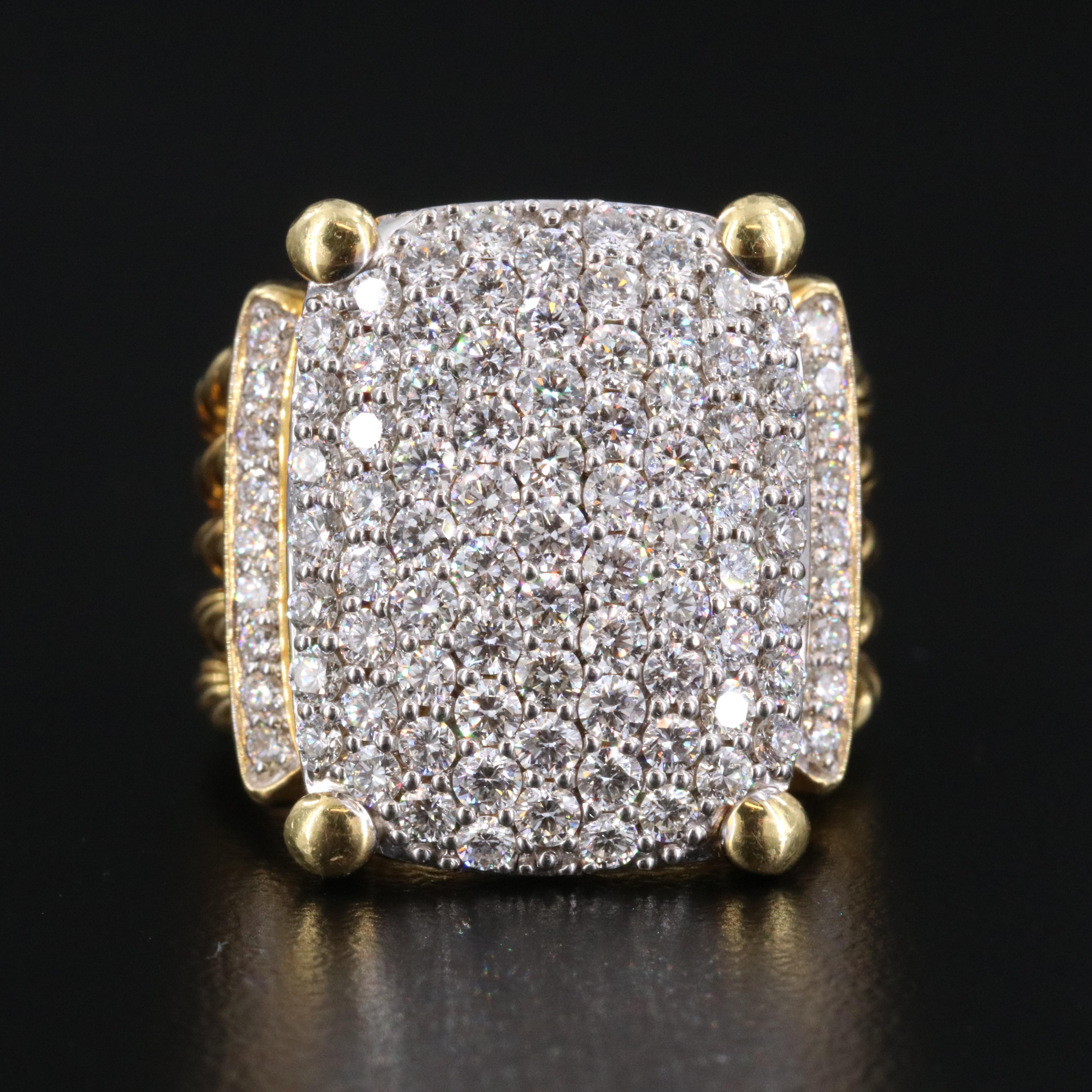 David Yurman Wheaton 18K 2.27 CTW Pavé Diamond Ring