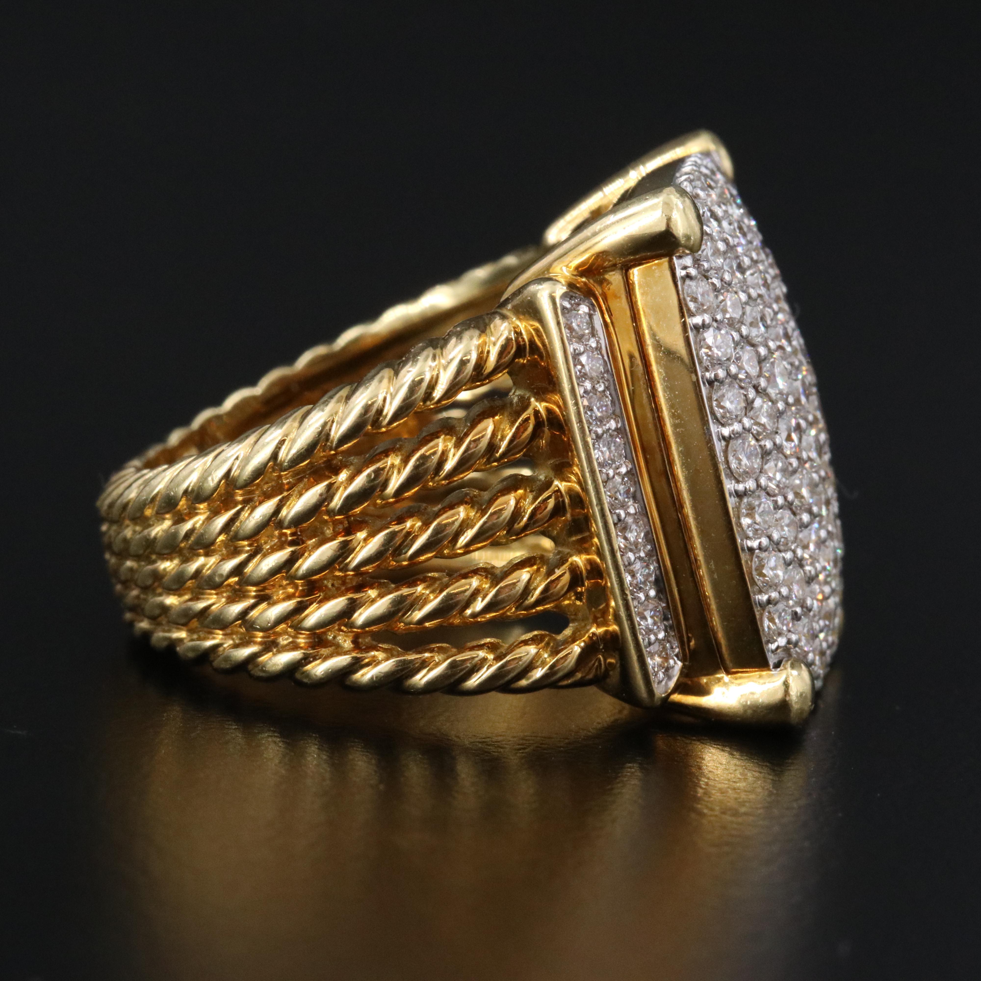 David Yurman Wheaton 18K 2.27 CTW Pavé Diamond Ring